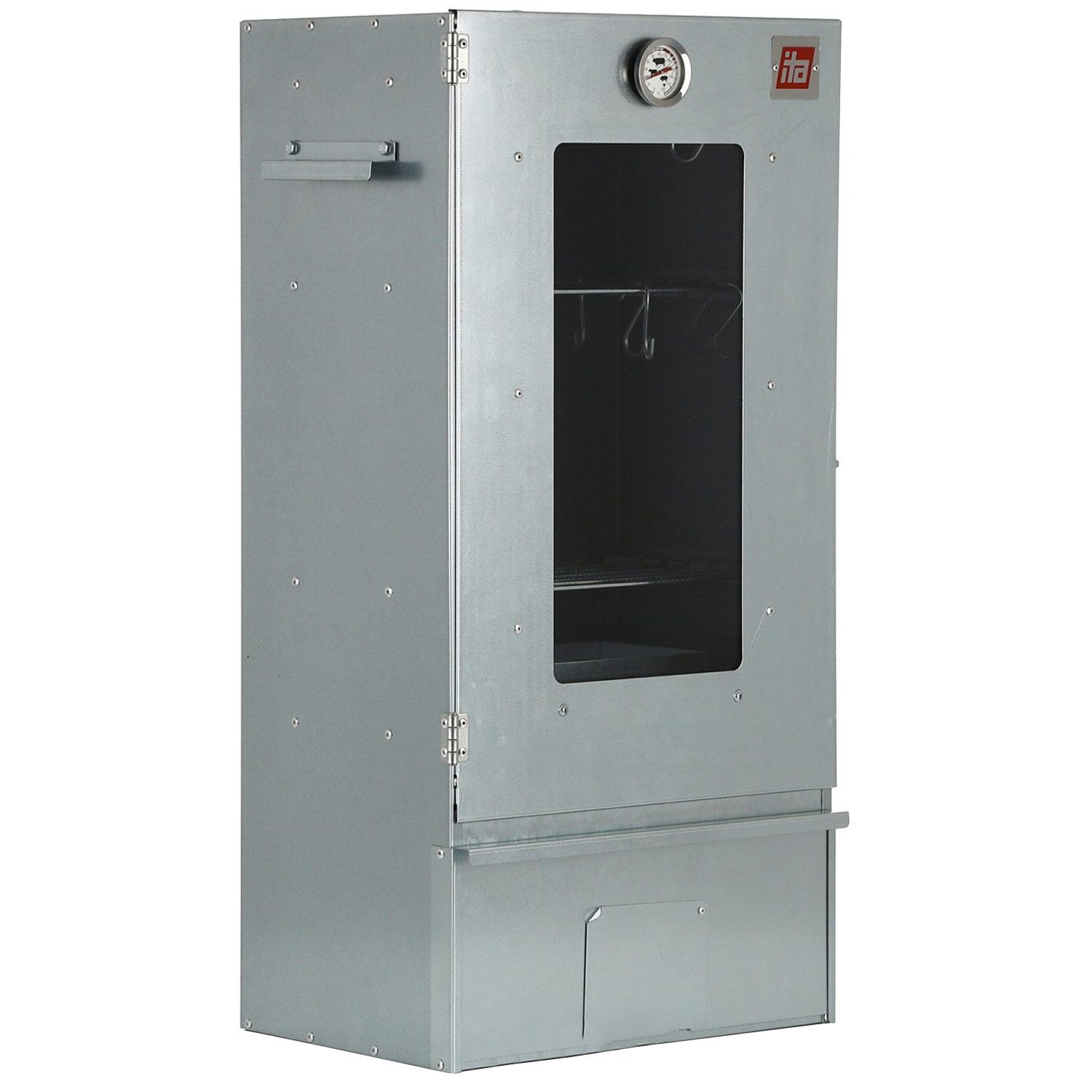 ITA Räucherofen Räucherofen 7002 - Premium Räucherschrank aus Edelstahl 3 Etagen 81 cm, 1-St., Sichtfenster - Qualität Made In EU - Smoker - Direkt vom Hersteller
