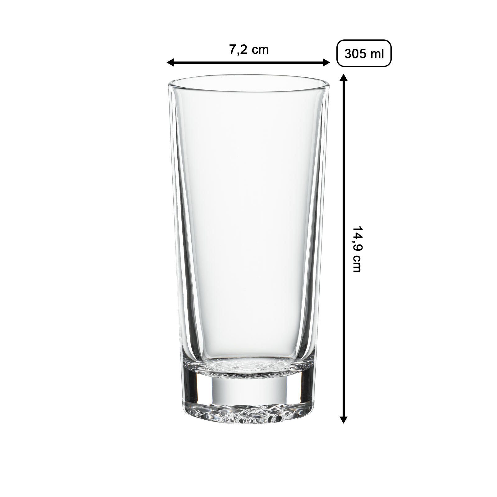 SPIEGELAU Longdrinkglas Lounge 2.0 Longdrinkgläser 305 ml 4er Set, 4-tlg., Glas