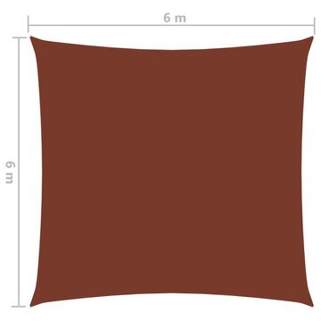 furnicato Sonnenschirm Sonnensegel Oxford-Gewebe Quadratisch 6x6 m Terrakottarot