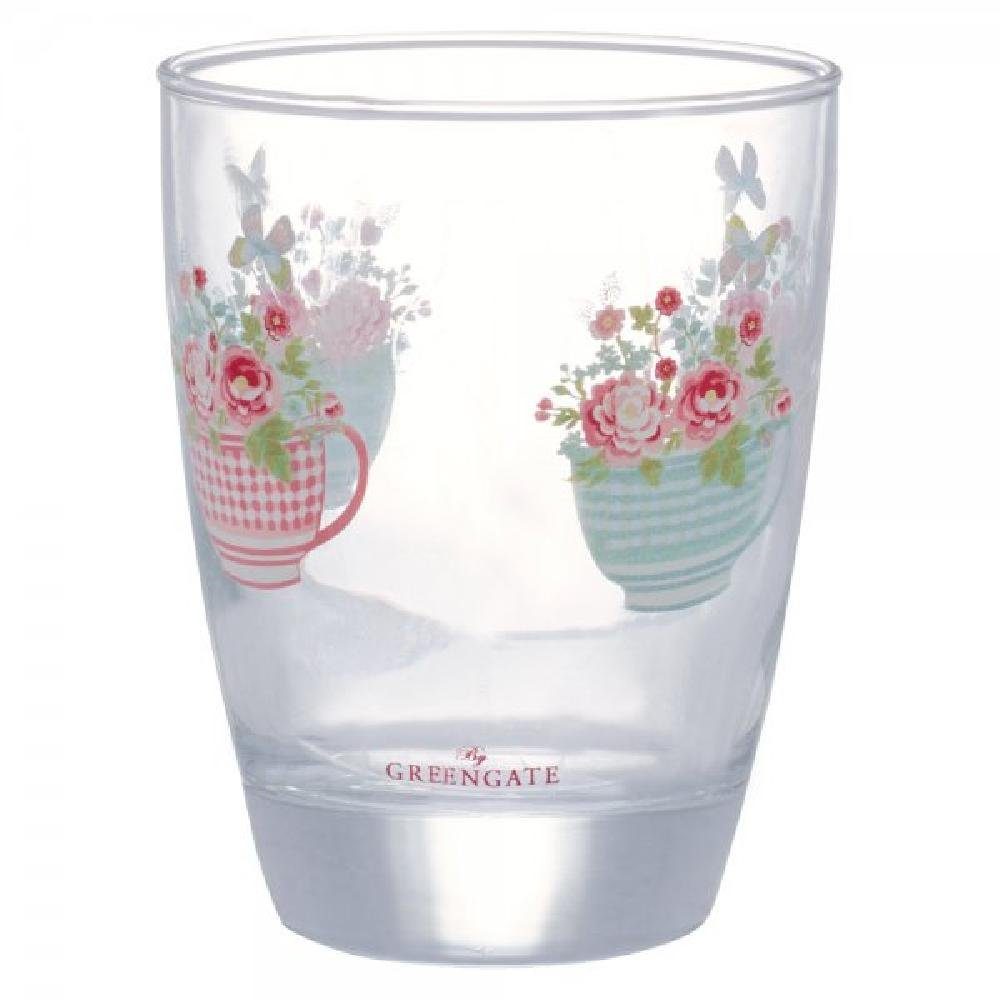 Greengate Leerglas Wasserglas Alma Flowers White