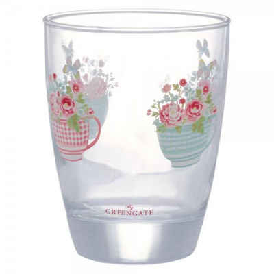 Greengate Leerglas Wasserglas Alma Flowers White