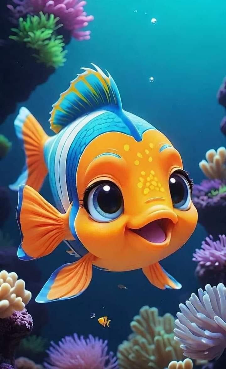 Rötting Design Malen nach Zahlen BASTELIDEE 5d Diamond Painting Set Motiv Fisch Nemo im Korallenriff (Komplett-Set), Diamond Painting Vollbild, Lieferung enthält alle Utensilien