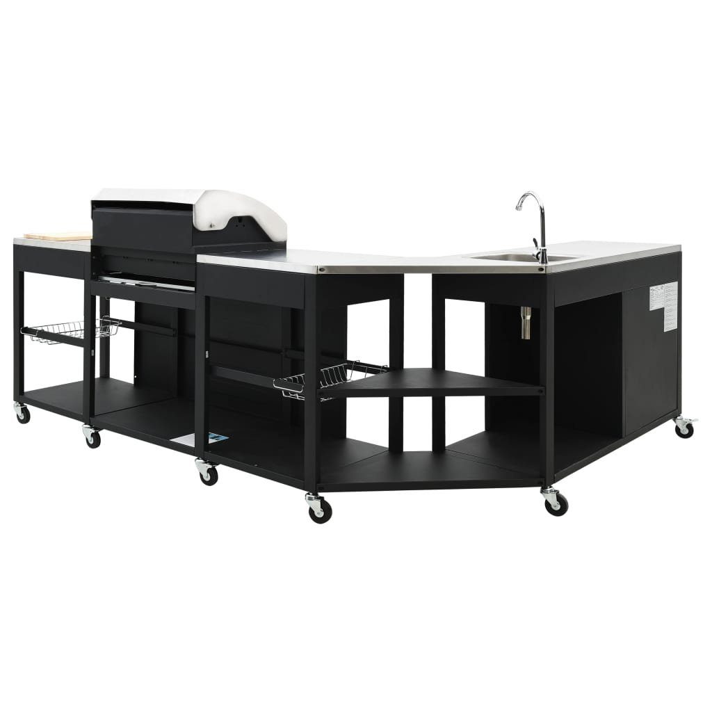 vidaXL Holzkohlegrill G-Grill KIT 4 1 HOEK DE MODEL