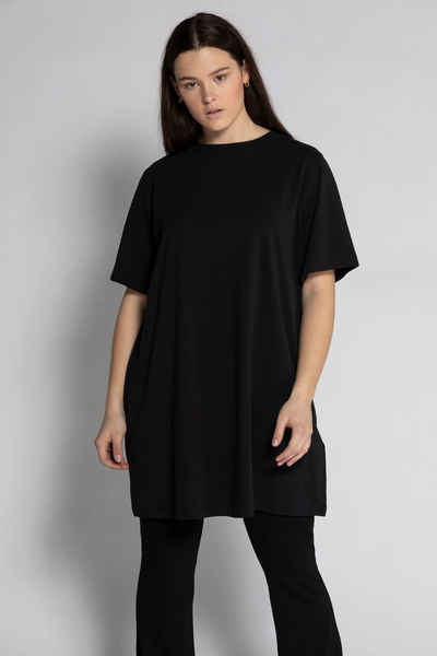 Studio Untold Longshirt Longshirt Rundhals Halbarm lang geschnitten