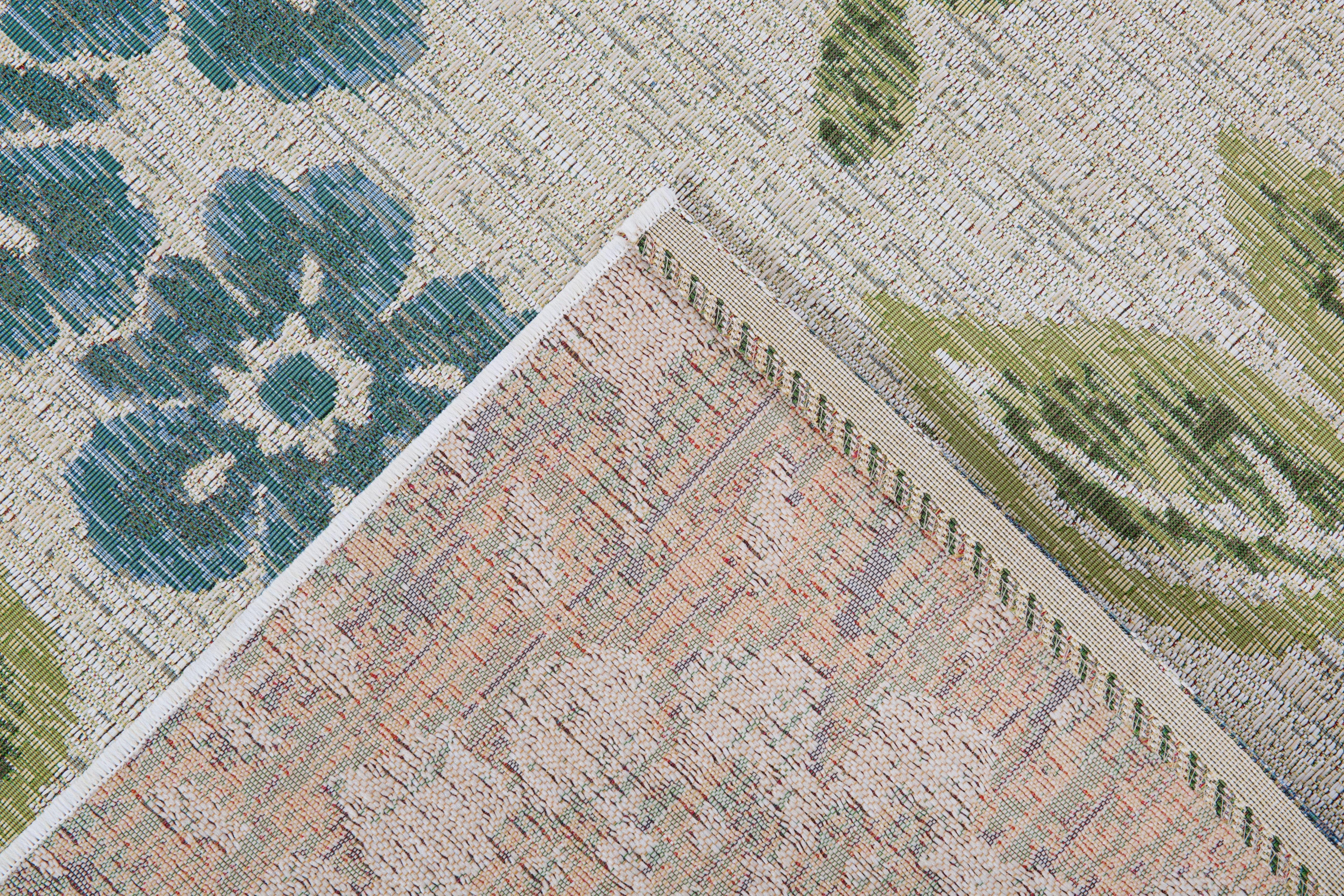 Teppich Lost Garden, LUXOR living, rechteckig, Höhe: 5 mm, Flachgewebe,  Blumen Motiv, In- und Outdoor geeignet, Wohnzimmer