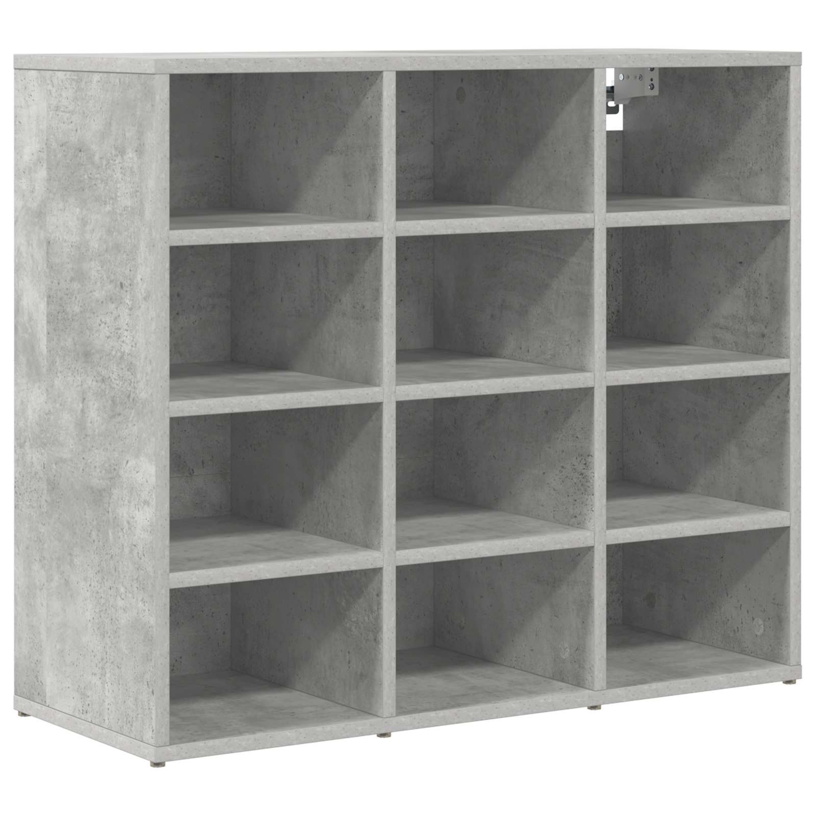 vidaXL Schuhregal Schuhschrank 77,5 x 30 x 67 cm Holzwerkstoff Betongrau, 1-tlg.