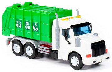 Polesie Spielzeug-Müllwagen LKW Spielzeug PROFI grün Licht Schwungradantrieb