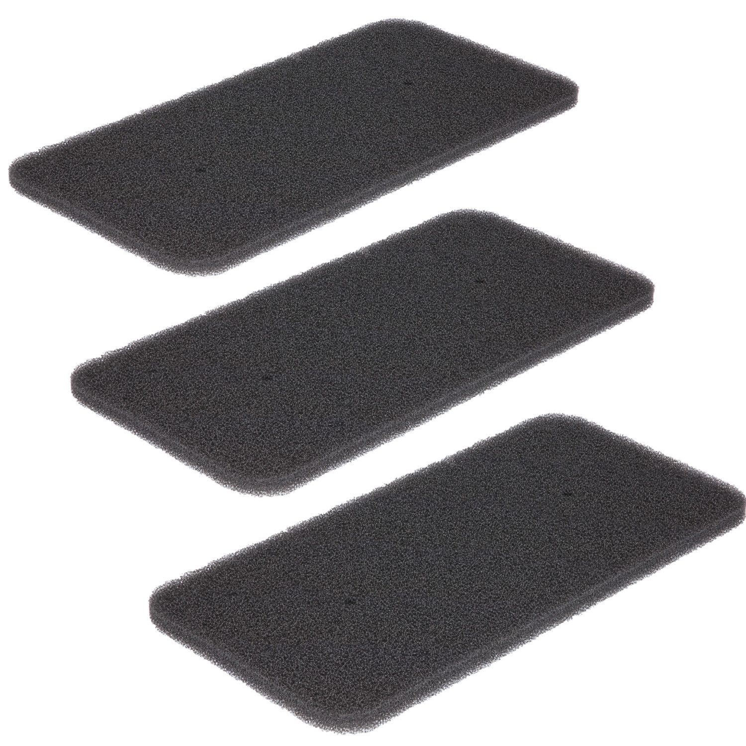McFilter Ersatzfilter (3 Stück) Schwammfilter, Zubehör für Candy Hoover Filter 40006731, I 275 x 125 mm I Sockelfilter, Flusenfilter, abwaschbar