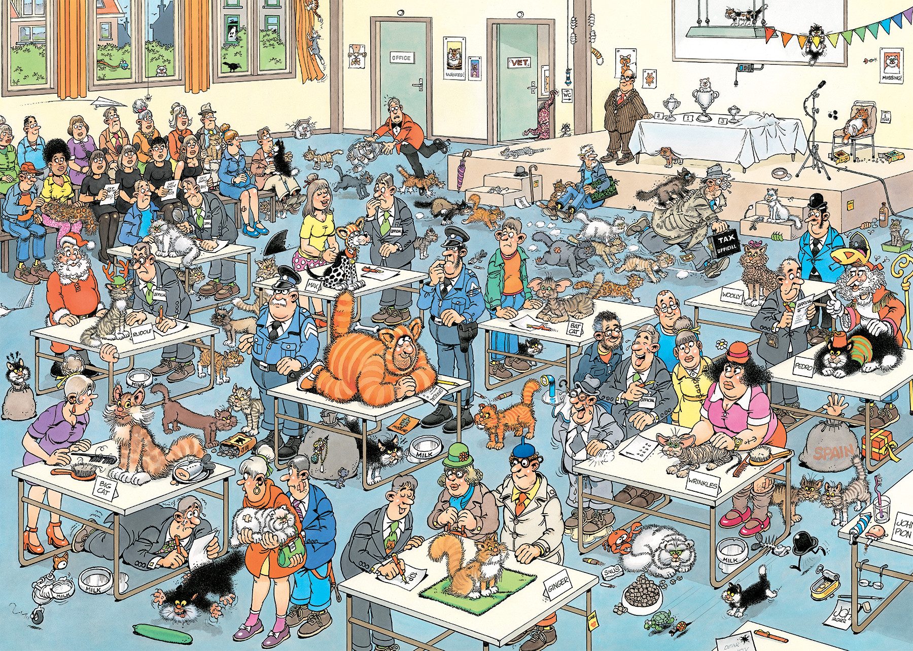 Jan van Haasteren Puzzle Jan van Haasteren, Die Katzenshow, 1000 Teile Puzzle, 1000 Puzzleteile