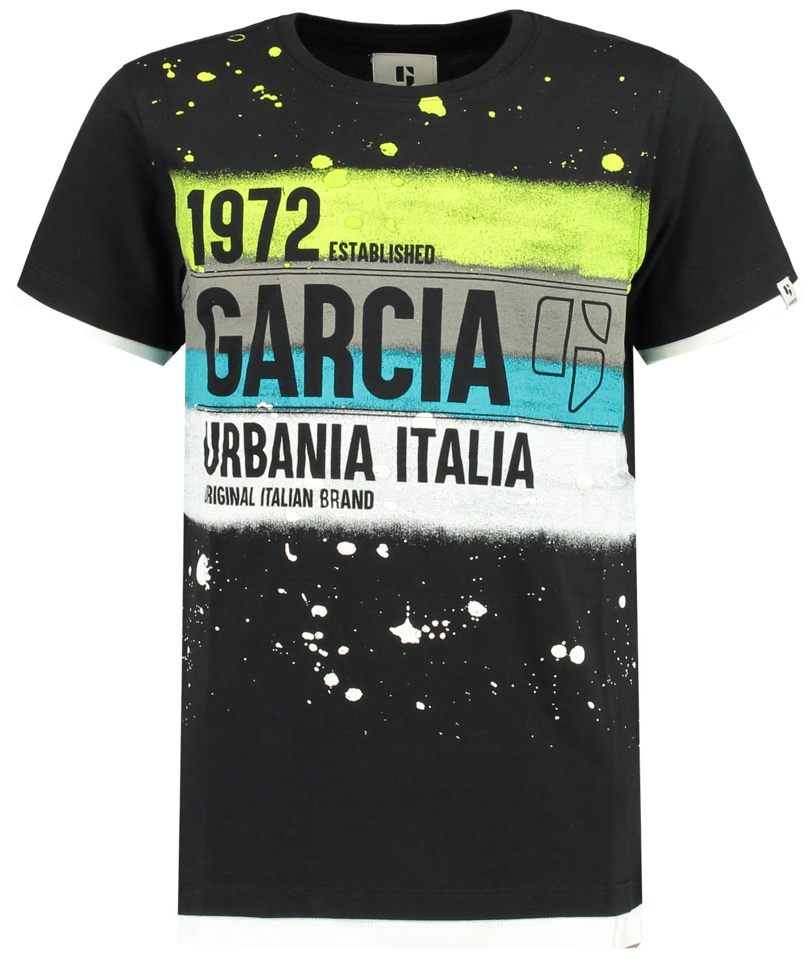 kurzarm in T-Shirt Garcia Baumwolle T-Shirt Doppeloptik