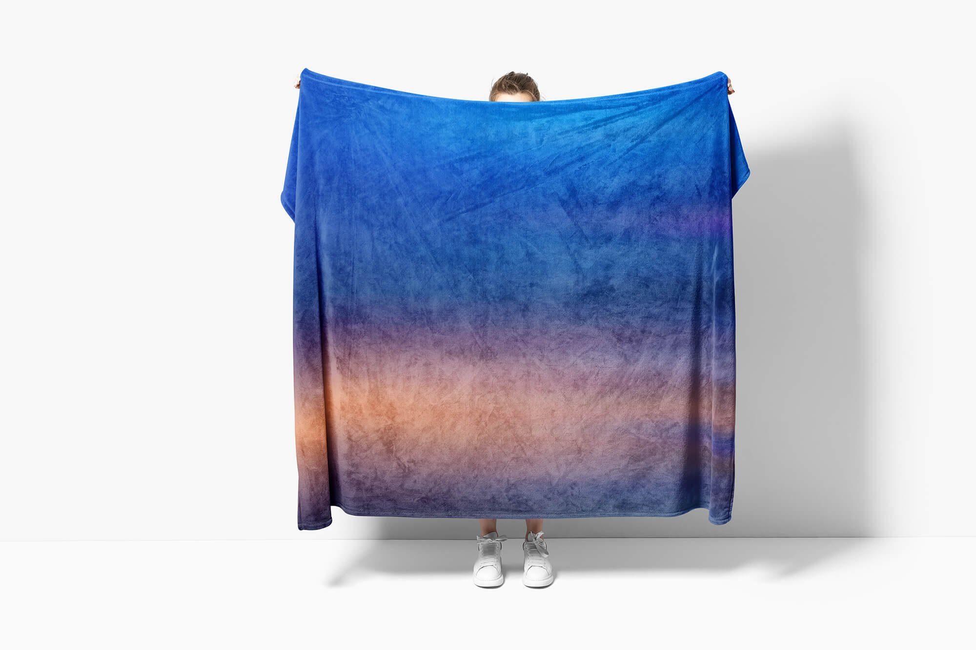 Art Fotomotiv Strandhandtuch mit Baumwolle-Polyester-Mix Handtuch Sinus Handtücher Saunatuch Kunstvoll, Abstrakt (1-St), Handtuch Himmel Kuscheldecke