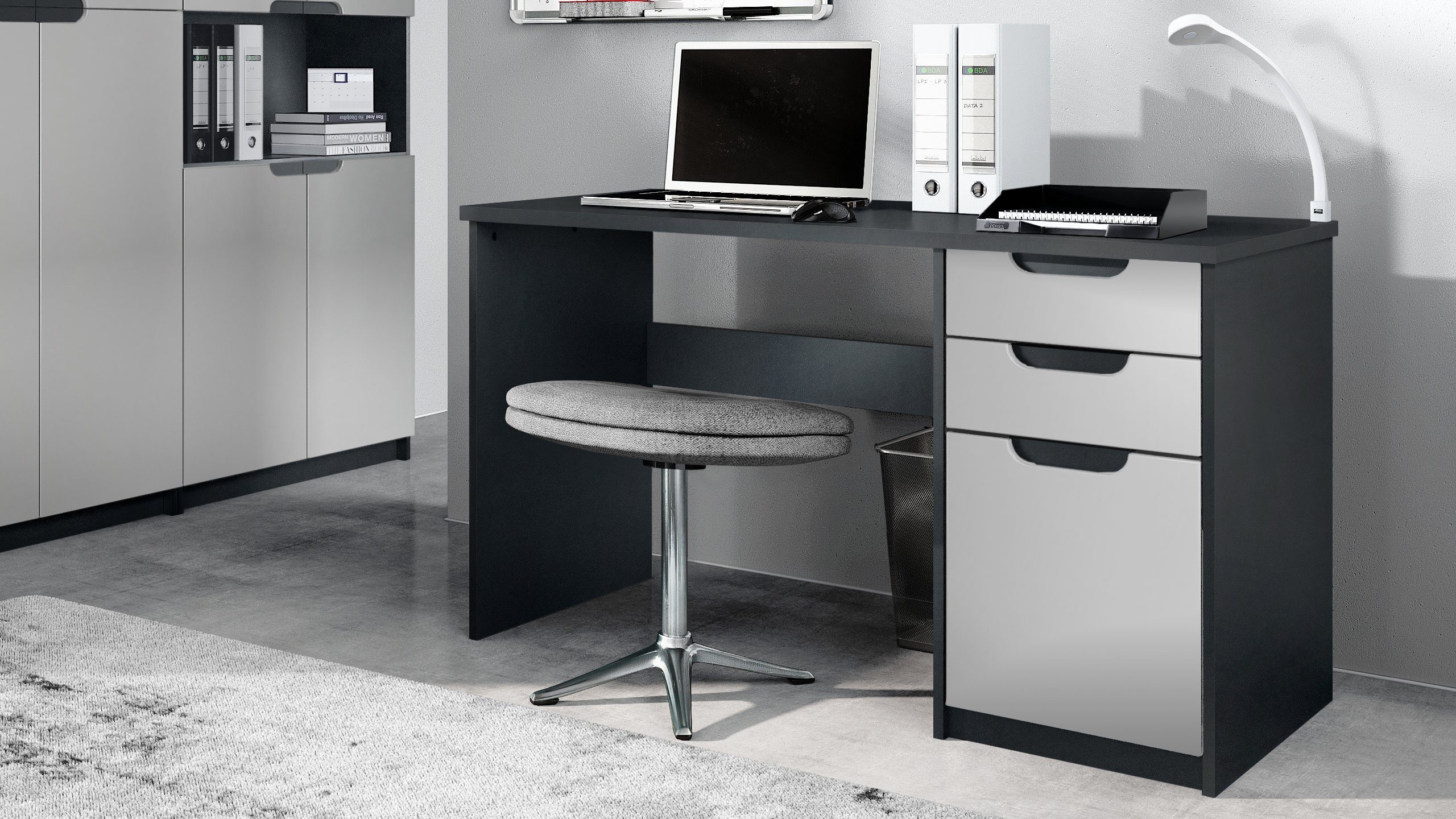 Vladon Schreibtisch Logan (Bürotisch, mit 2 günstig online kaufen