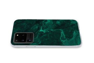 MuchoWow Handyhülle Marmor - Limone - Grün - Strukturiert - Marmoroptik, Phone Case, Handyhülle Samsung Galaxy S20 Ultra, Silikon, Schutzhülle