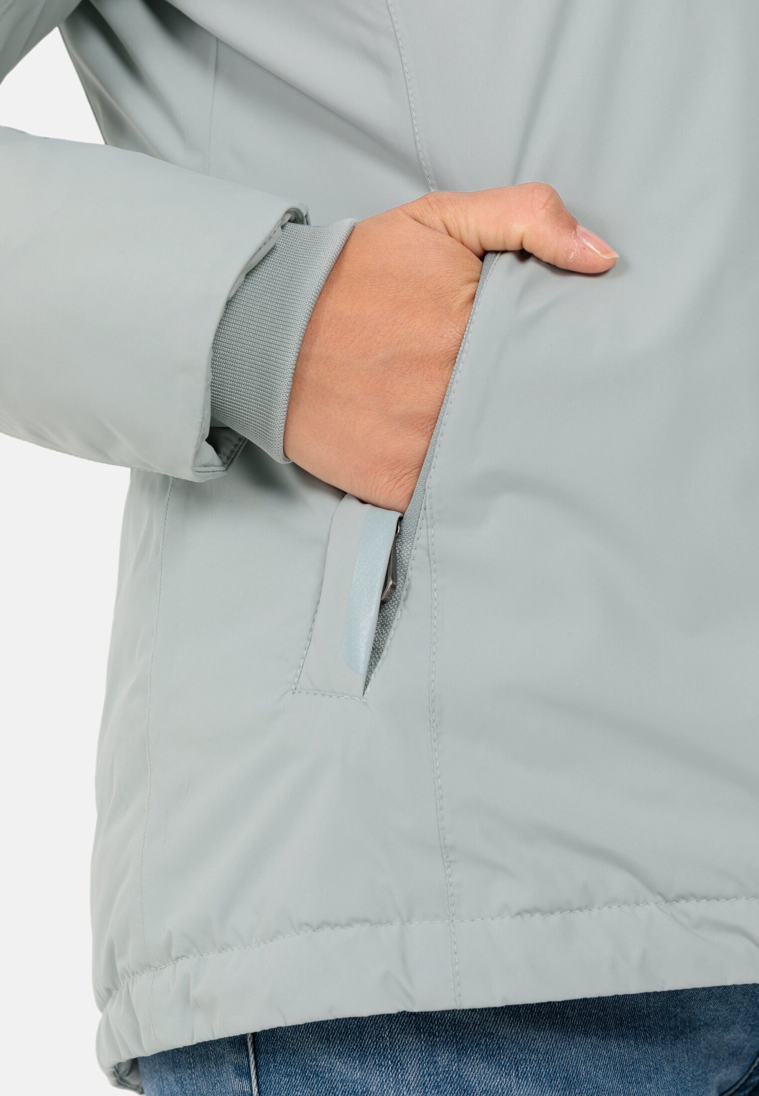 camel active Funktionsjacke aus recyceltem Polyester Langarm Kapuze Reflektierende Details