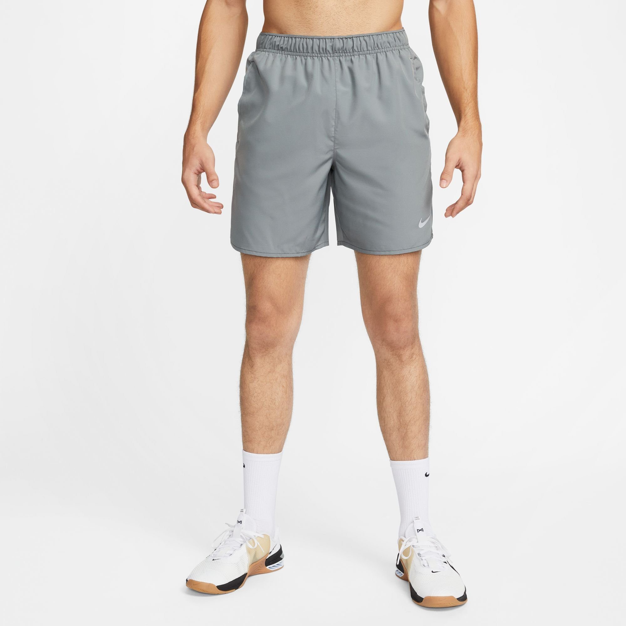 UNLINED RUNNING SILV GREY/REFLECTIVE GREY/SMOKE MEN'S CHALLENGER DRI-FIT SHORTS Nike Laufshorts SMOKE