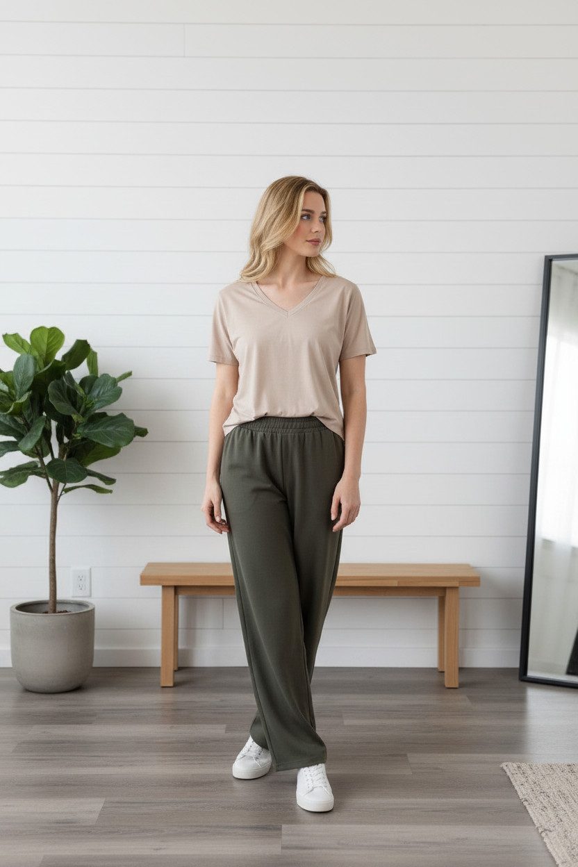 Zuckerwatte V-Shirt modisch geschnitten aus 100% Baumwolle