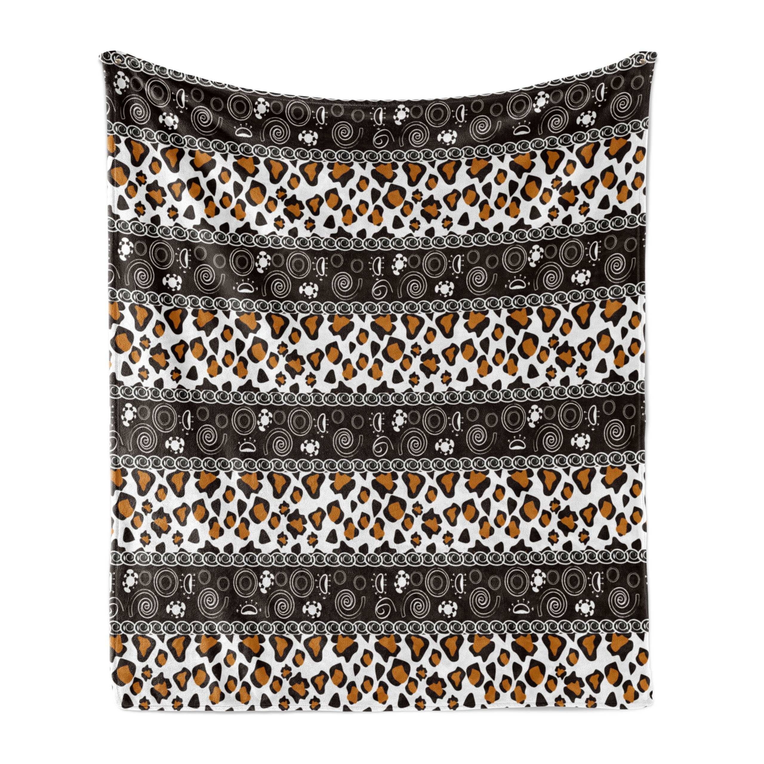 Plüsch Gemütlicher den und Abakuhaus, Innen- Sambia Wohndecke Gepard-Muster für Außenbereich,