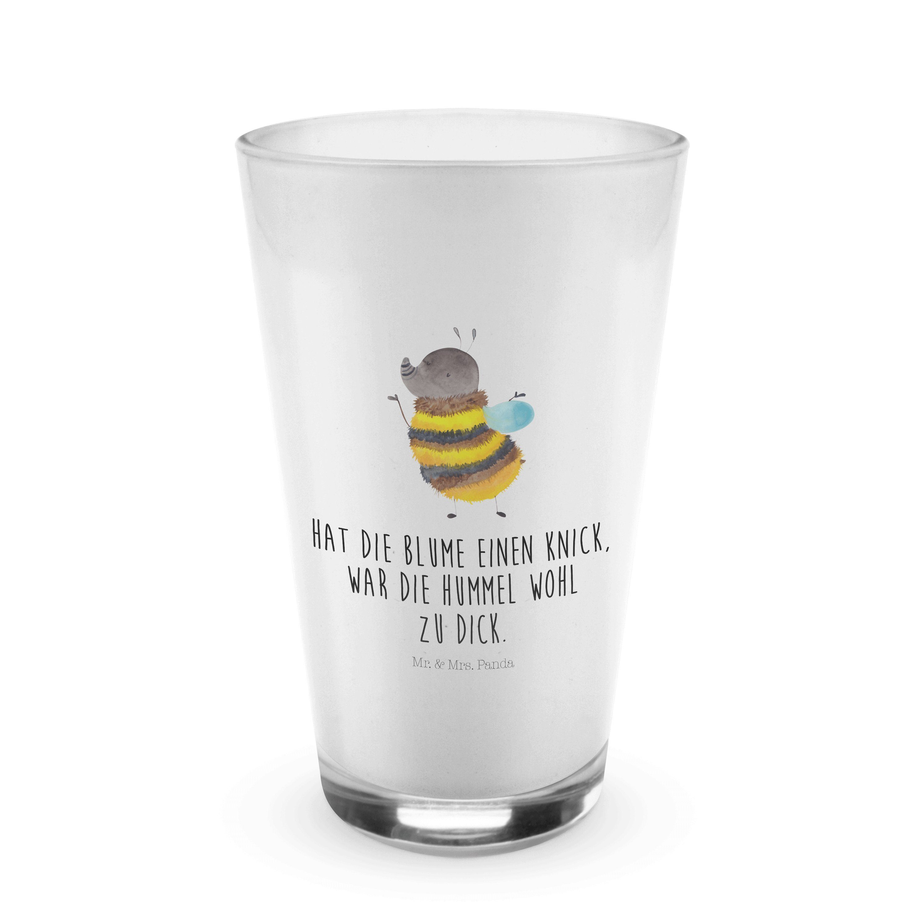 lustige Sprü, - Glas Premium Hummel - Natur, Transparent Geschenk, & flauschig Mr. Blume, Panda Glas Mrs.