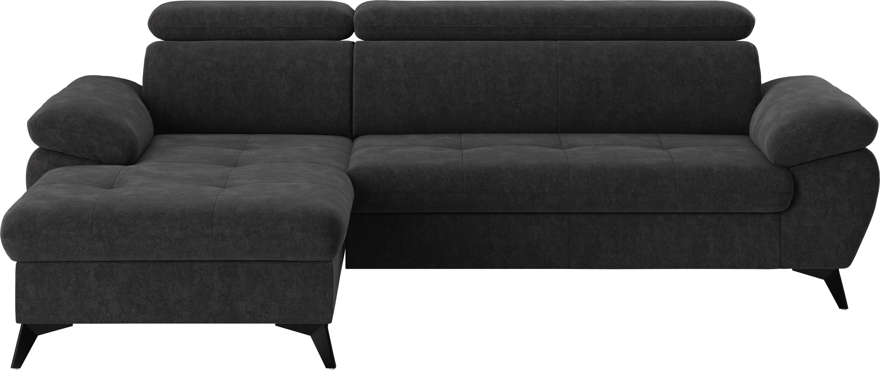 COTTA Ecksofa Hudson L-Form, mit Kopfteilverstellung, wahlweise mit Bettfun günstig online kaufen