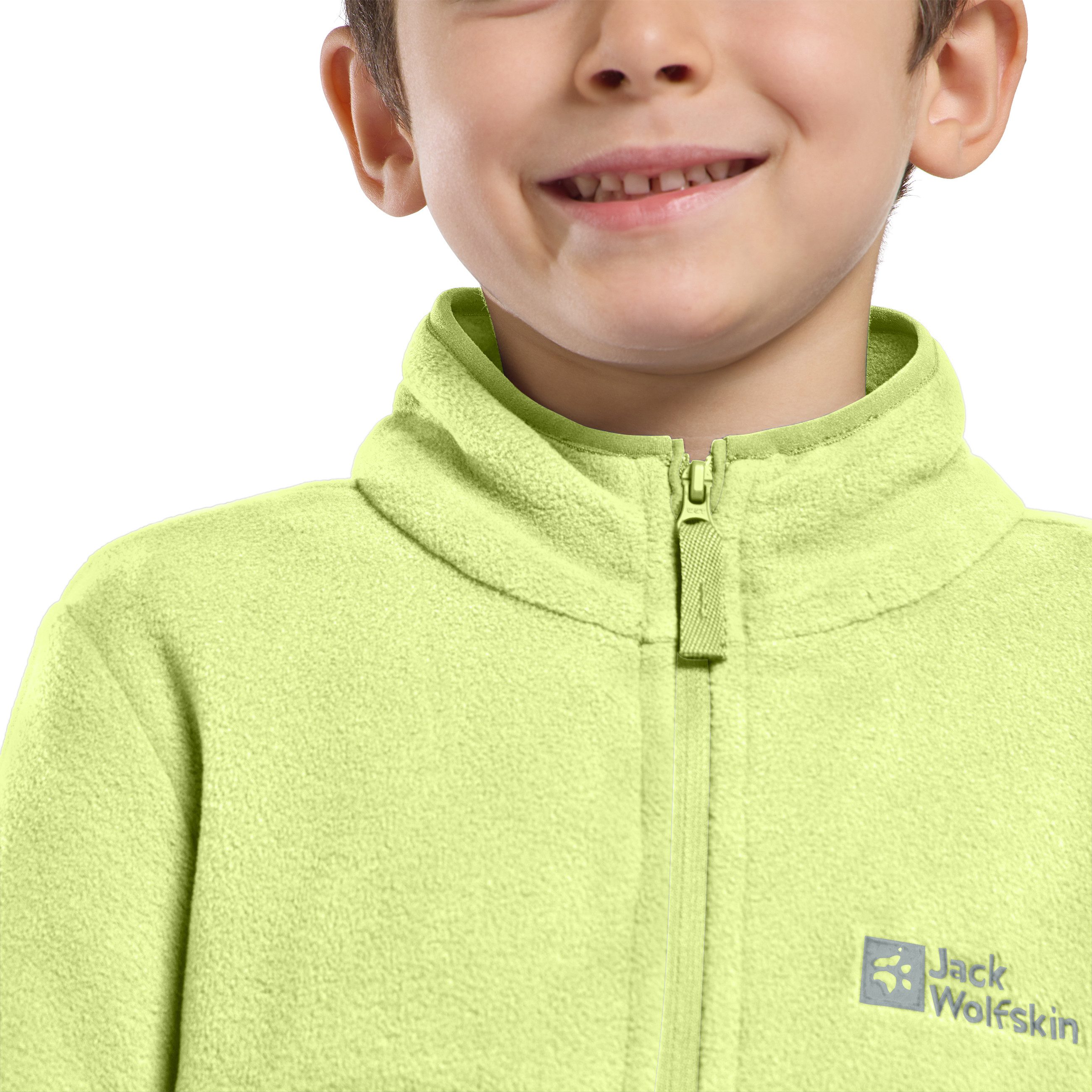 Jack Wolfskin Fleecejacke TAUNUS JACKET K Winddicht, wärmend, atmungsaktiv, Übergangsjacke, für Kinder