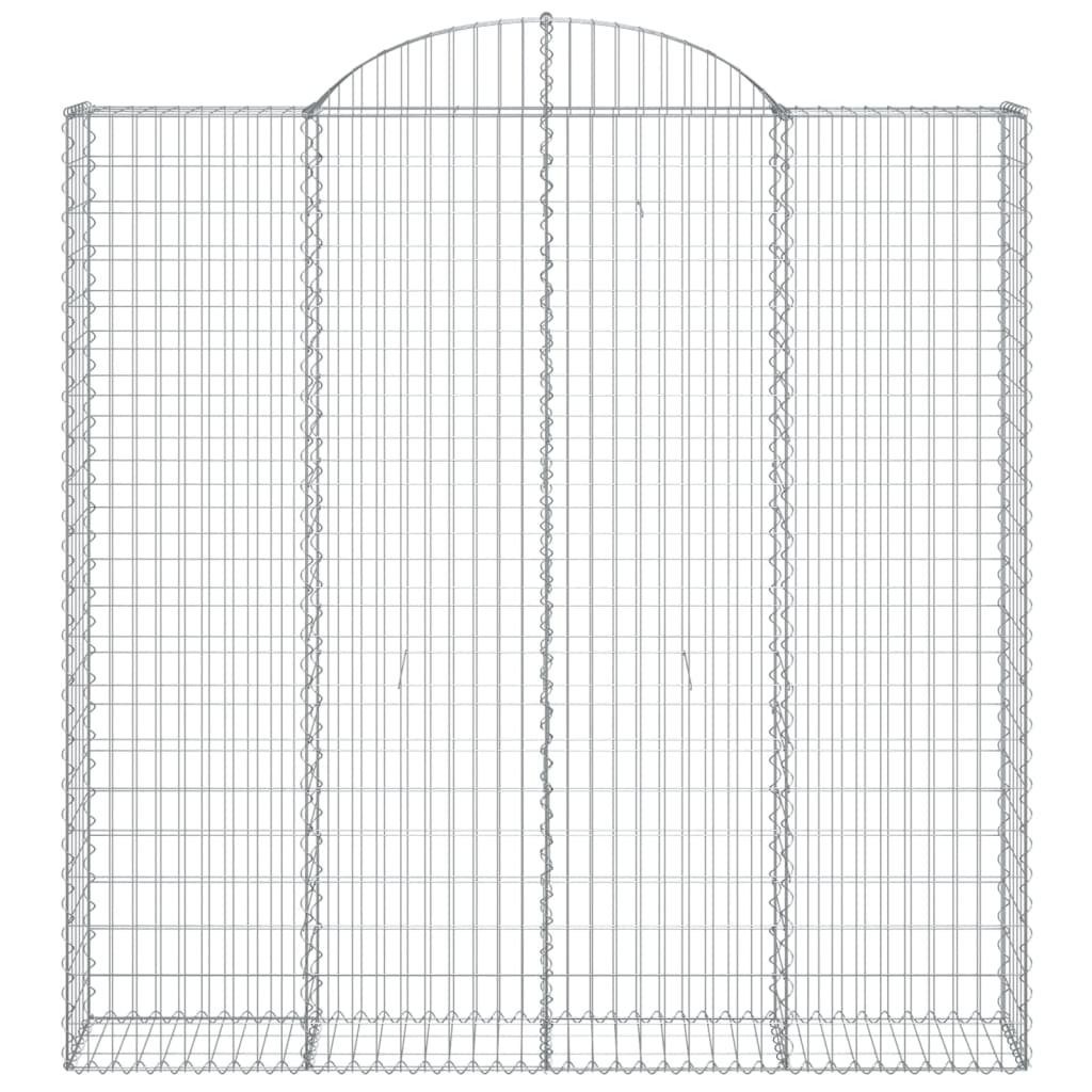 vidaXL Blumentopf Gabione mit Hochbogen 200x30x200/220 cm Verzinktes Eisen (1 St)