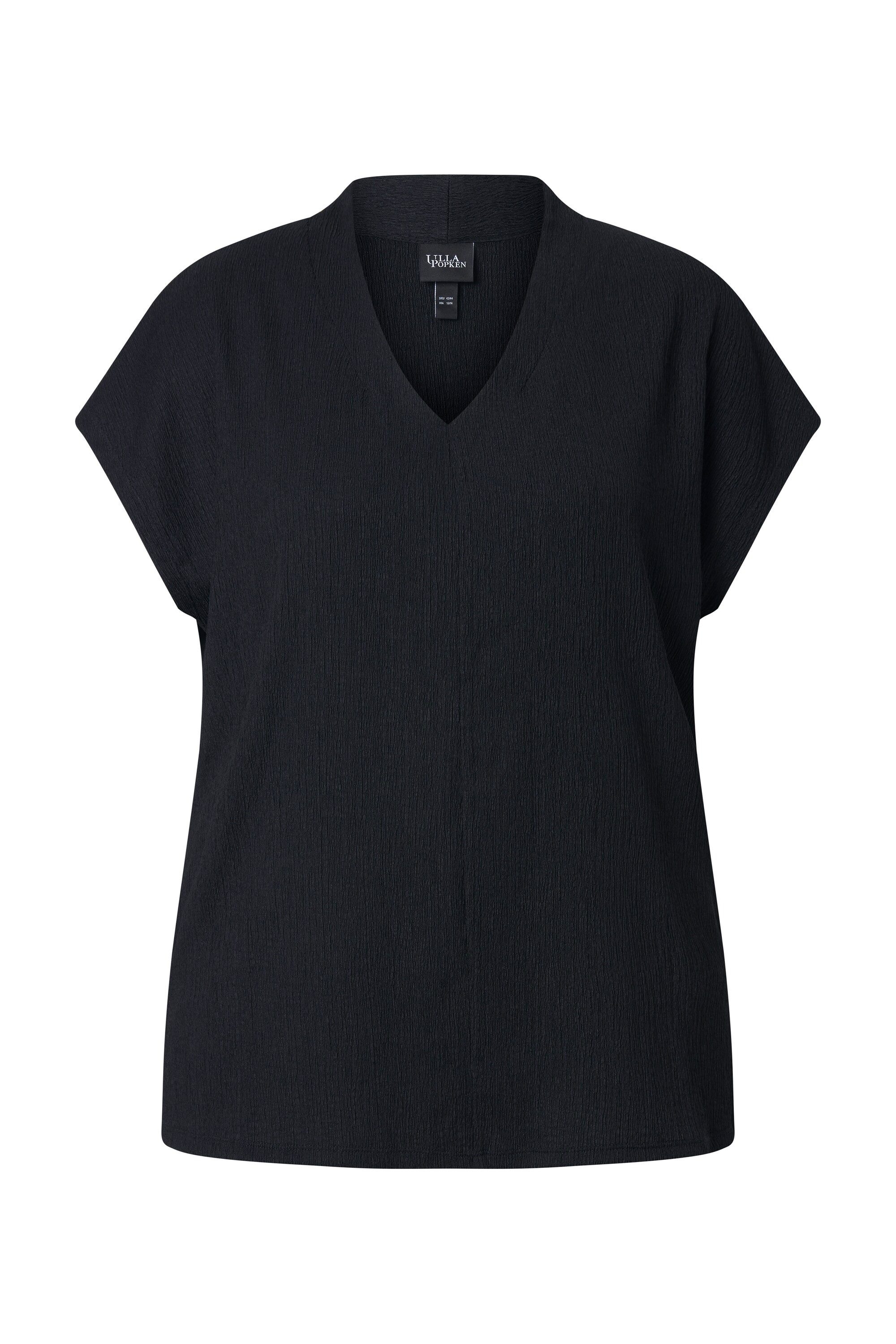Ulla Popken T-Shirt T-Shirt Oversized Kelchkragen V-Ausschnitt Halbarm günstig online kaufen
