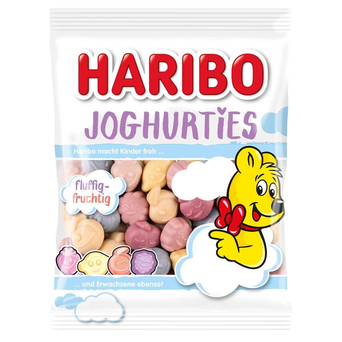 HARIBO Süßigkeit, Haribo Joghurties Fruchtgummi mit Magermilchjoghurtpulver 160g