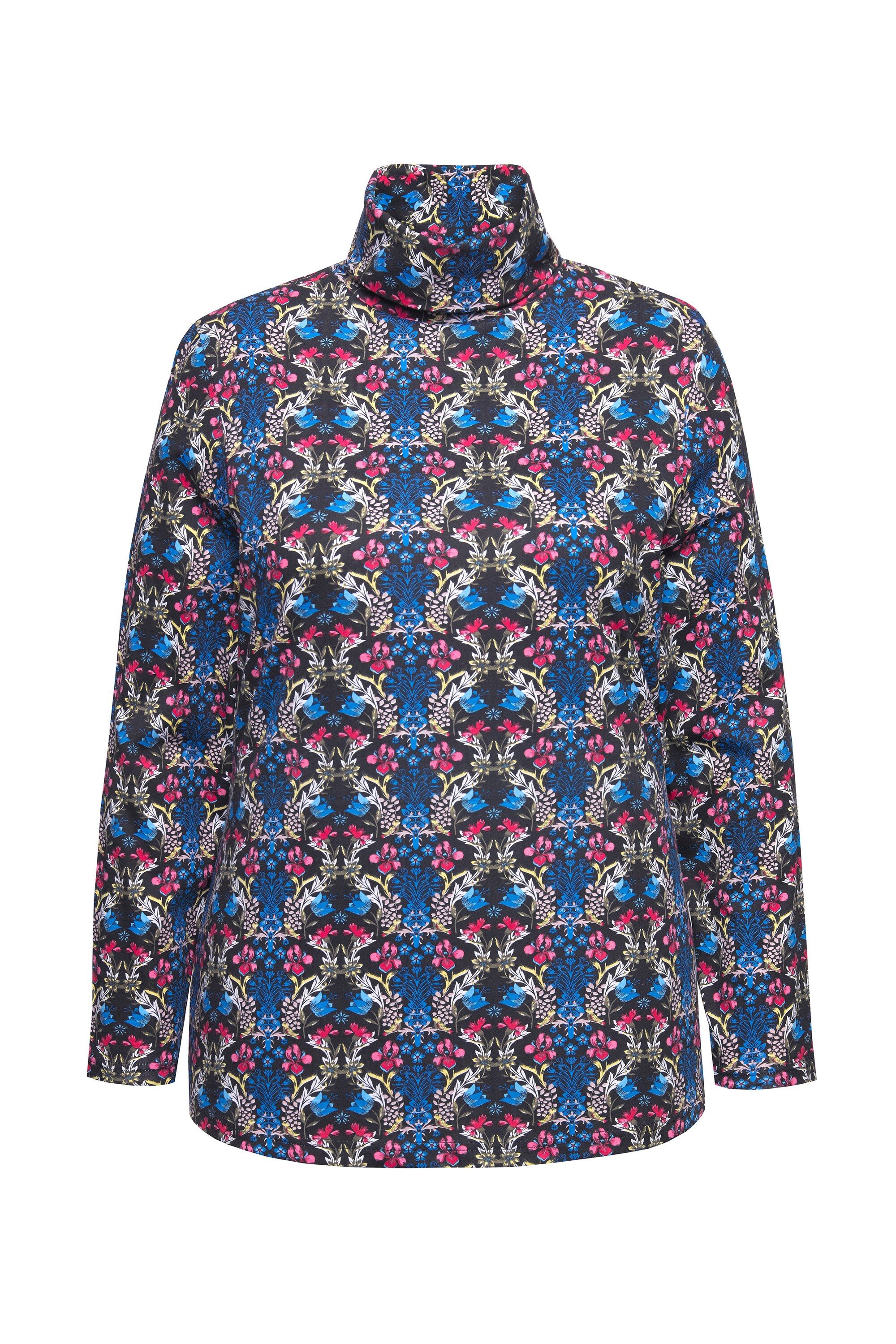 Ulla Popken T-Shirt Shirtrolli floraler Druck günstig online kaufen