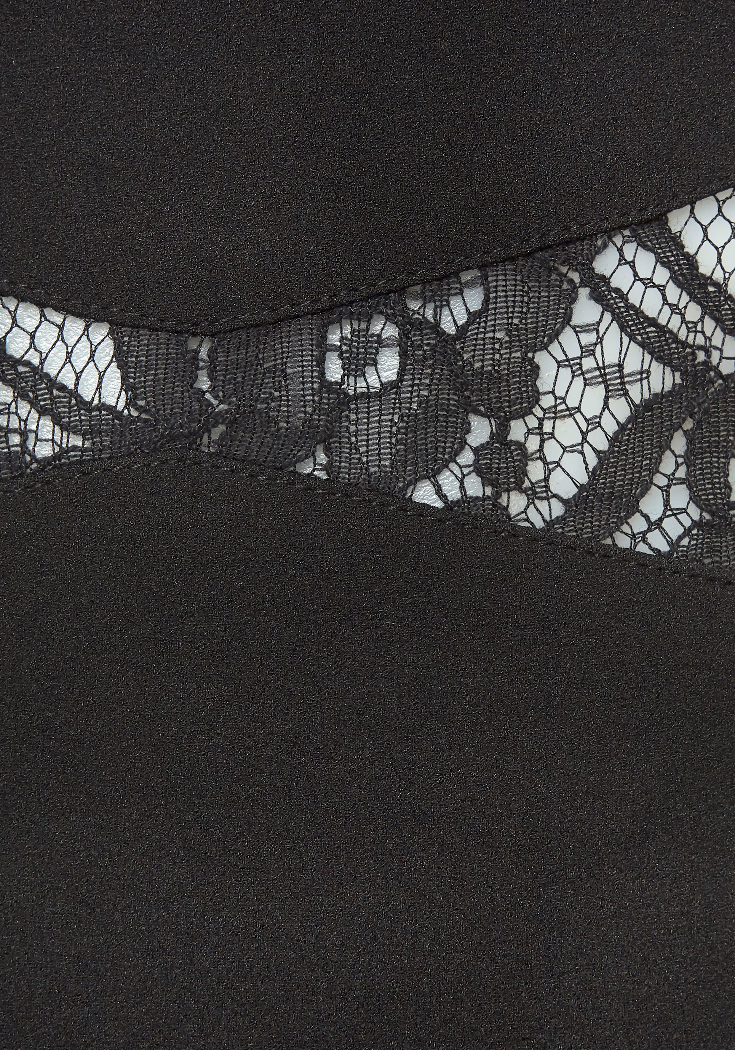 LASCANA Etuikleid mit Spitzeneinsätzen in der Taille