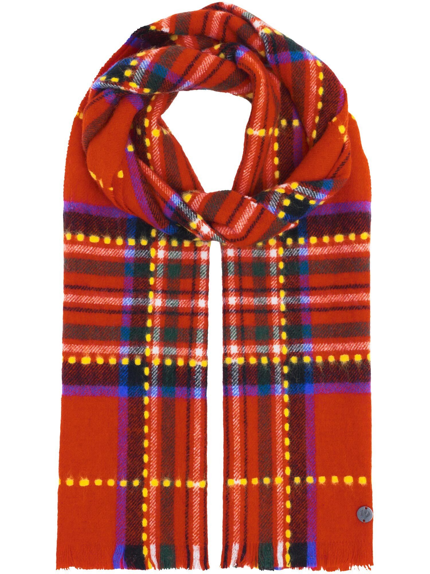Fraas Modeschal Karierter Wollschal in auffälligen Farben