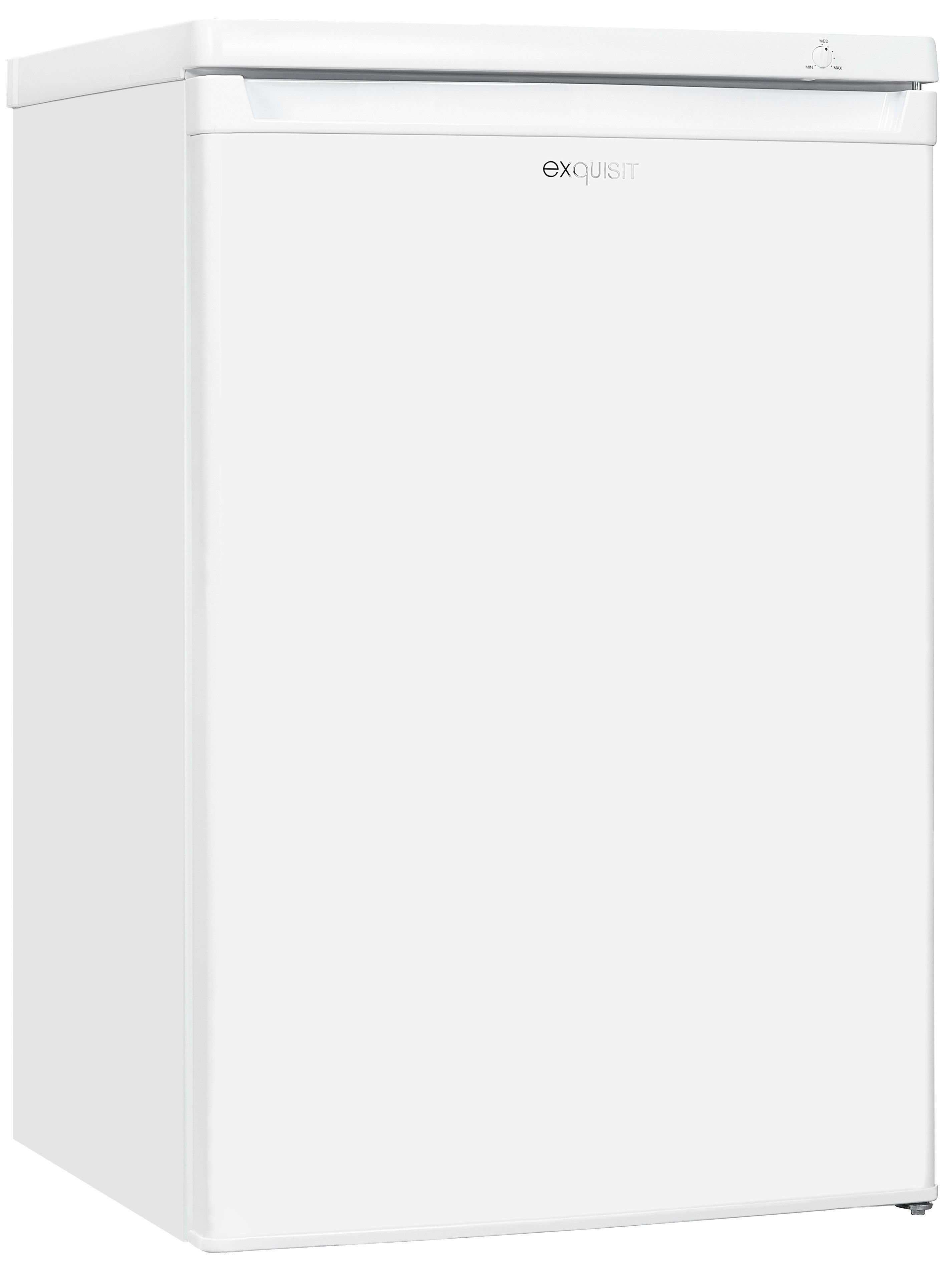 exquisit Gefrierschrank GS80-040E weiss, 85,5 cm hoch, 55 cm breit, 4*-Gefrierschrank mit ergonomischer Griffmulde – bequem zu öffnen – Bild 4 von 5