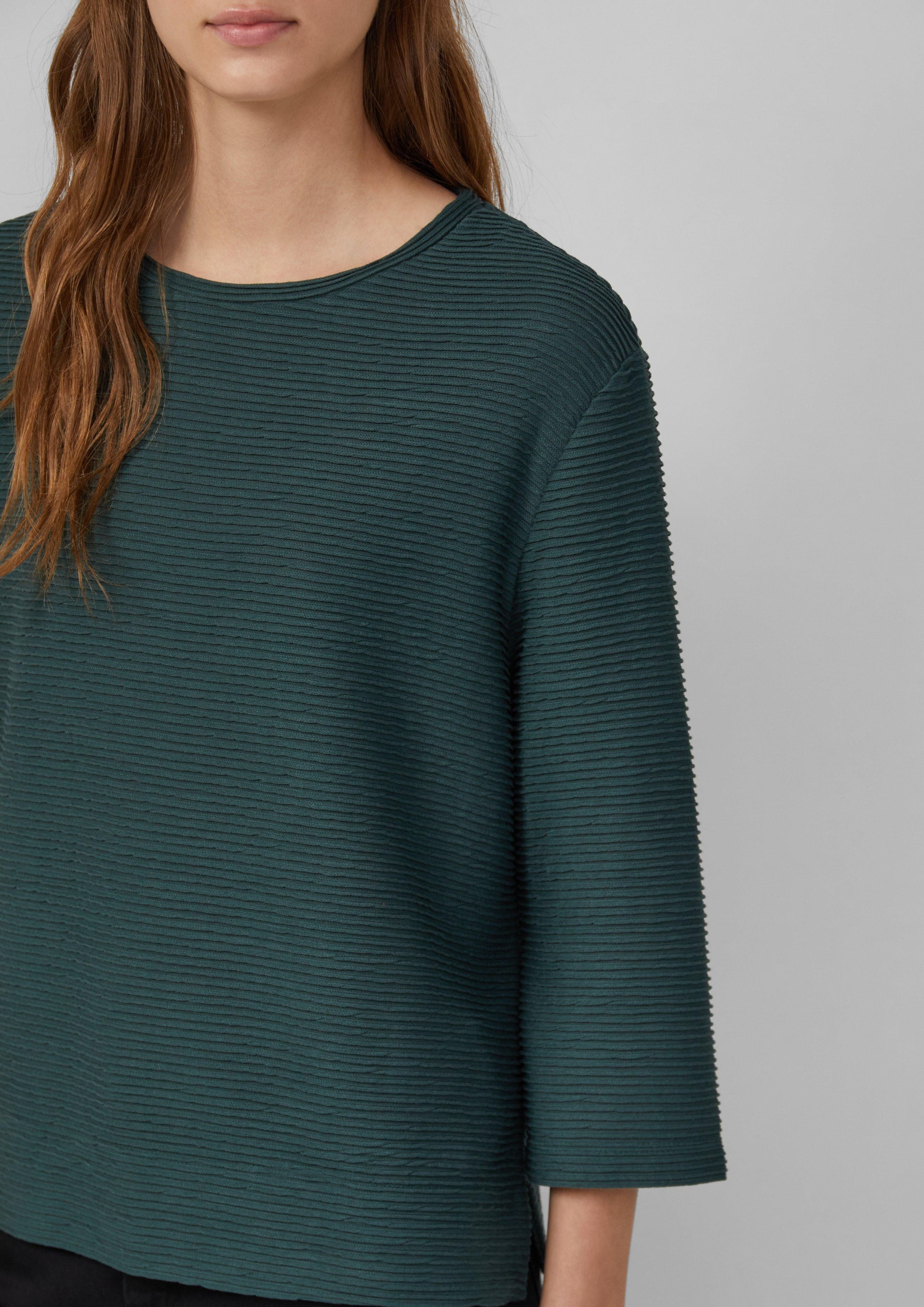 s.Oliver 3/4-Arm-Shirt Leichtes Sweatshirt mit Struktur günstig online kaufen