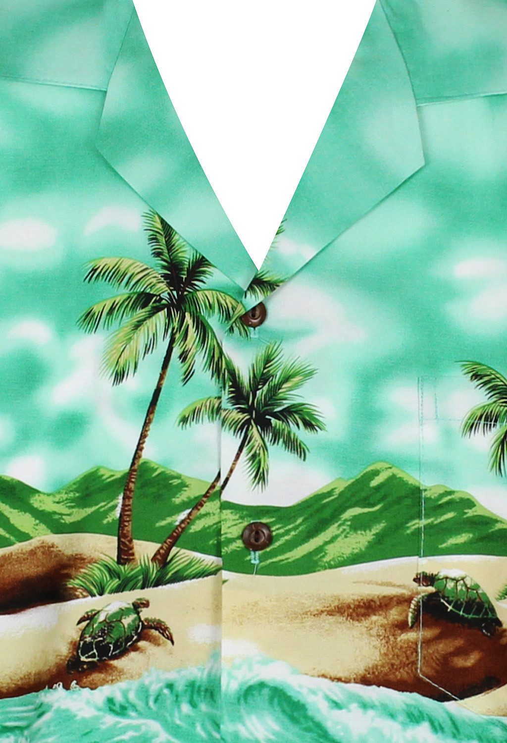 KY's Hawaiihemd Turtle Original Hawaiihemd mit 100% Kokosnuss-Knöpfen günstig online kaufen