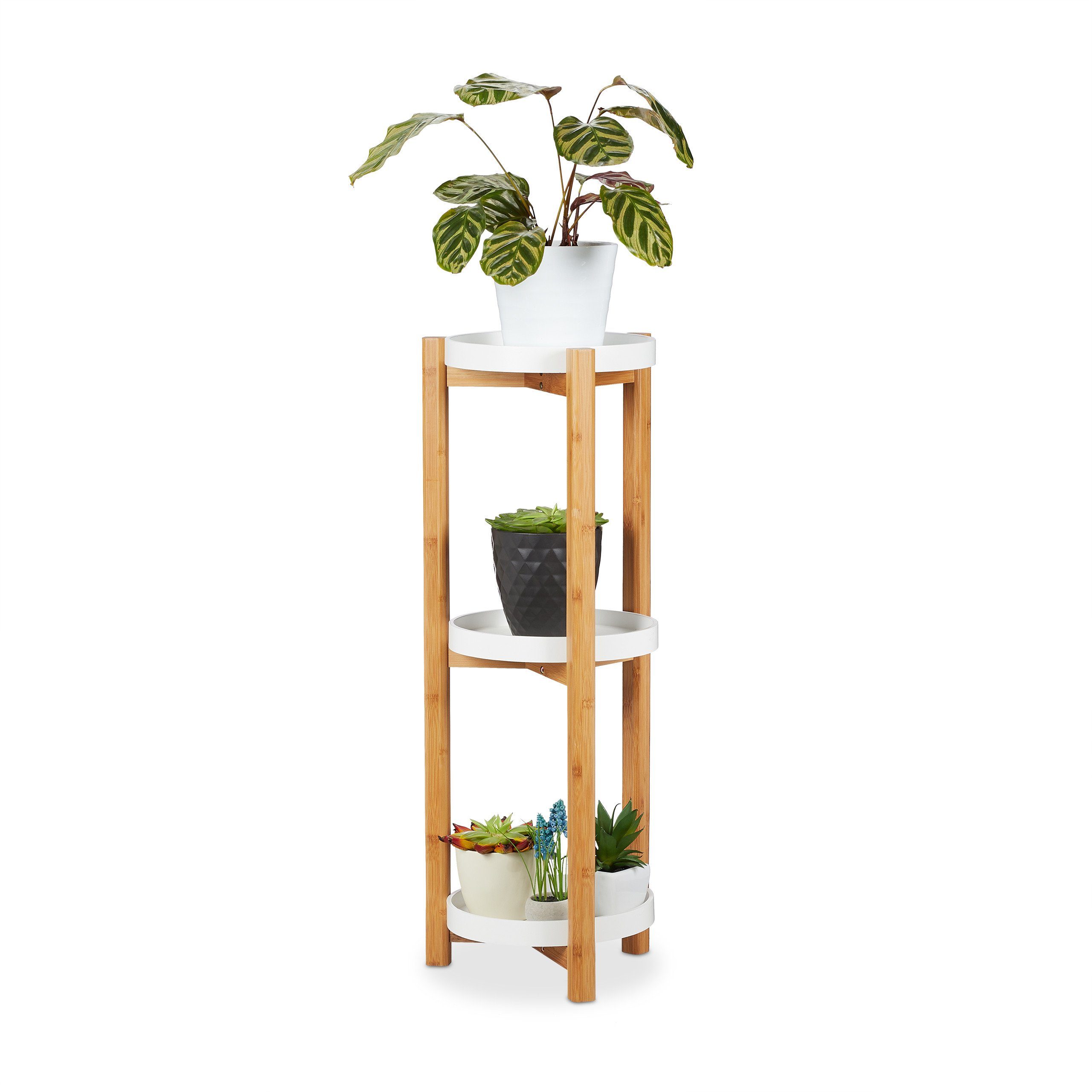 relaxdays Blumenständer Blumenregal rund günstig online kaufen