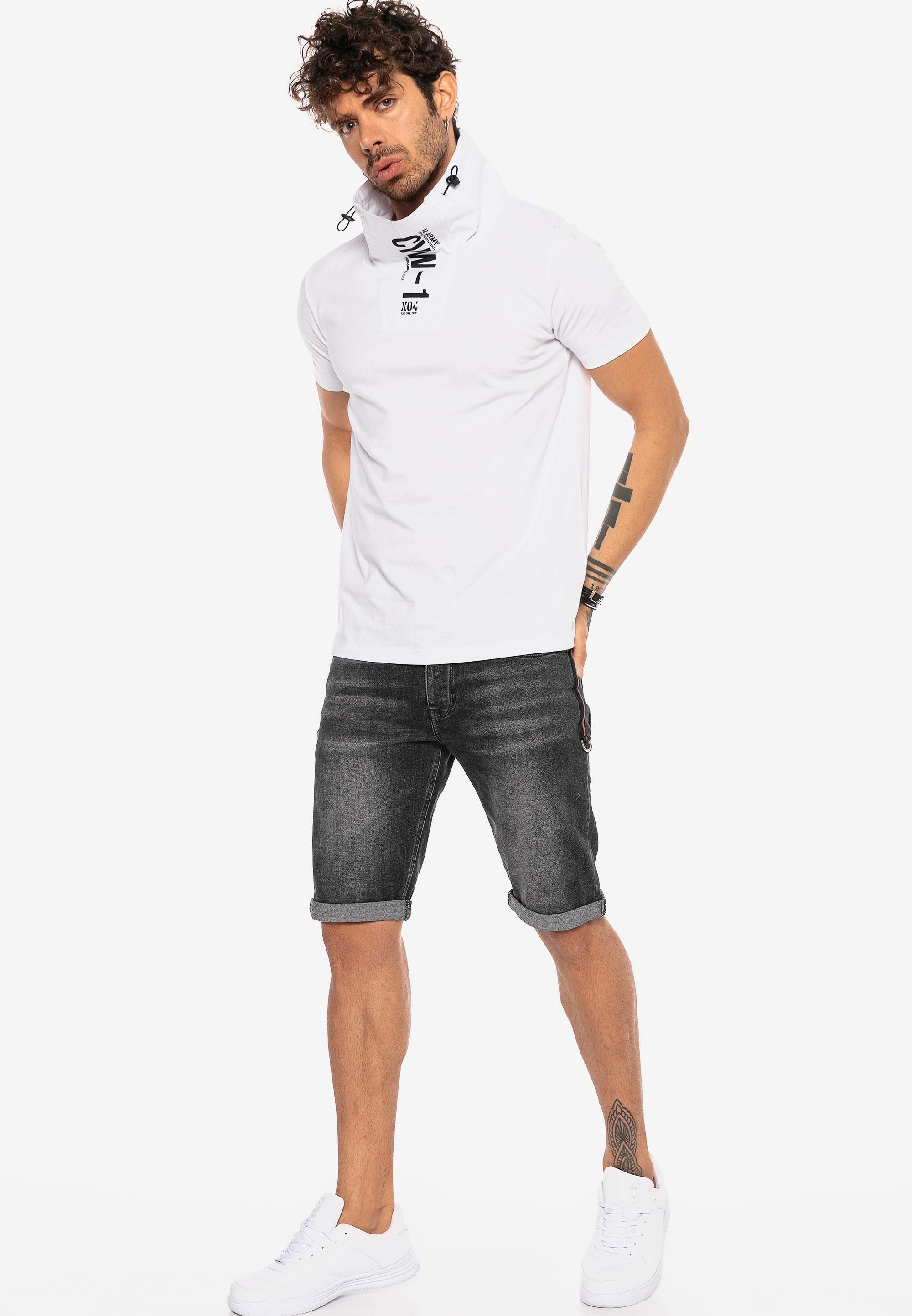 RedBridge T-Shirt Sunnyvale mit hohem Kragen