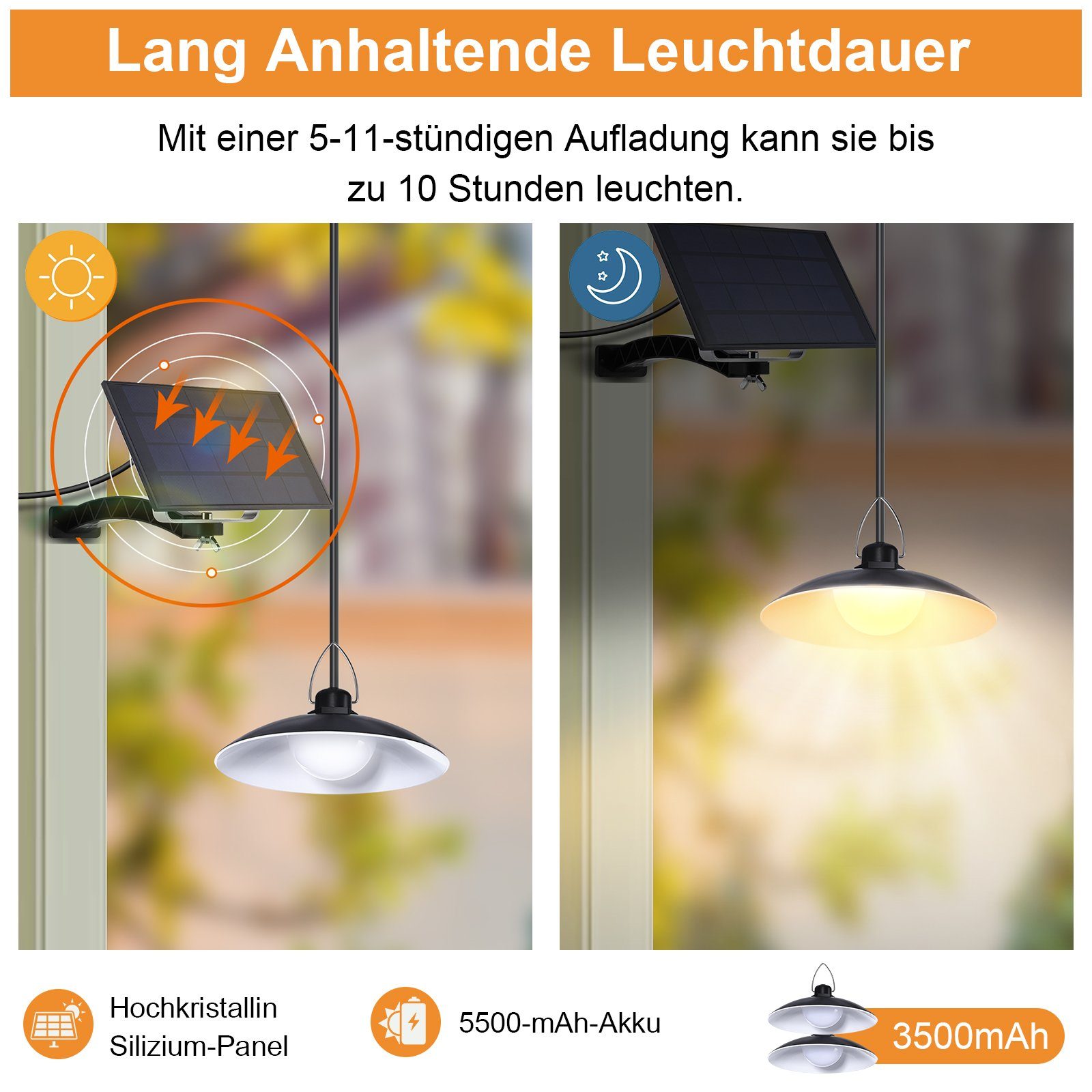 Rosnek LED Solarleuchte für Innen & günstig online kaufen