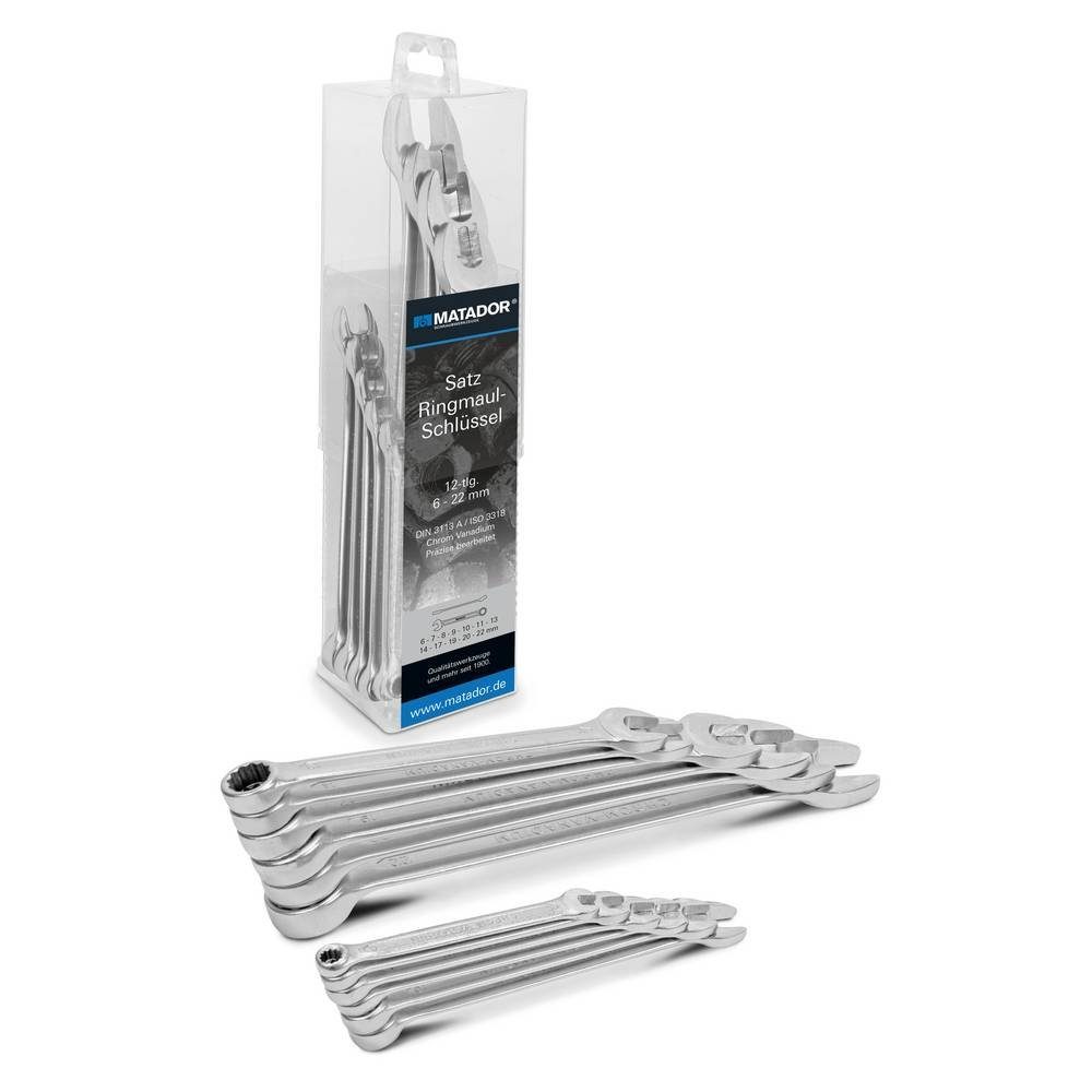 Matador Ringschlüssel Ringmaulschlüssel-Satz, 12-tlg., 6 - 22 mm 01859120