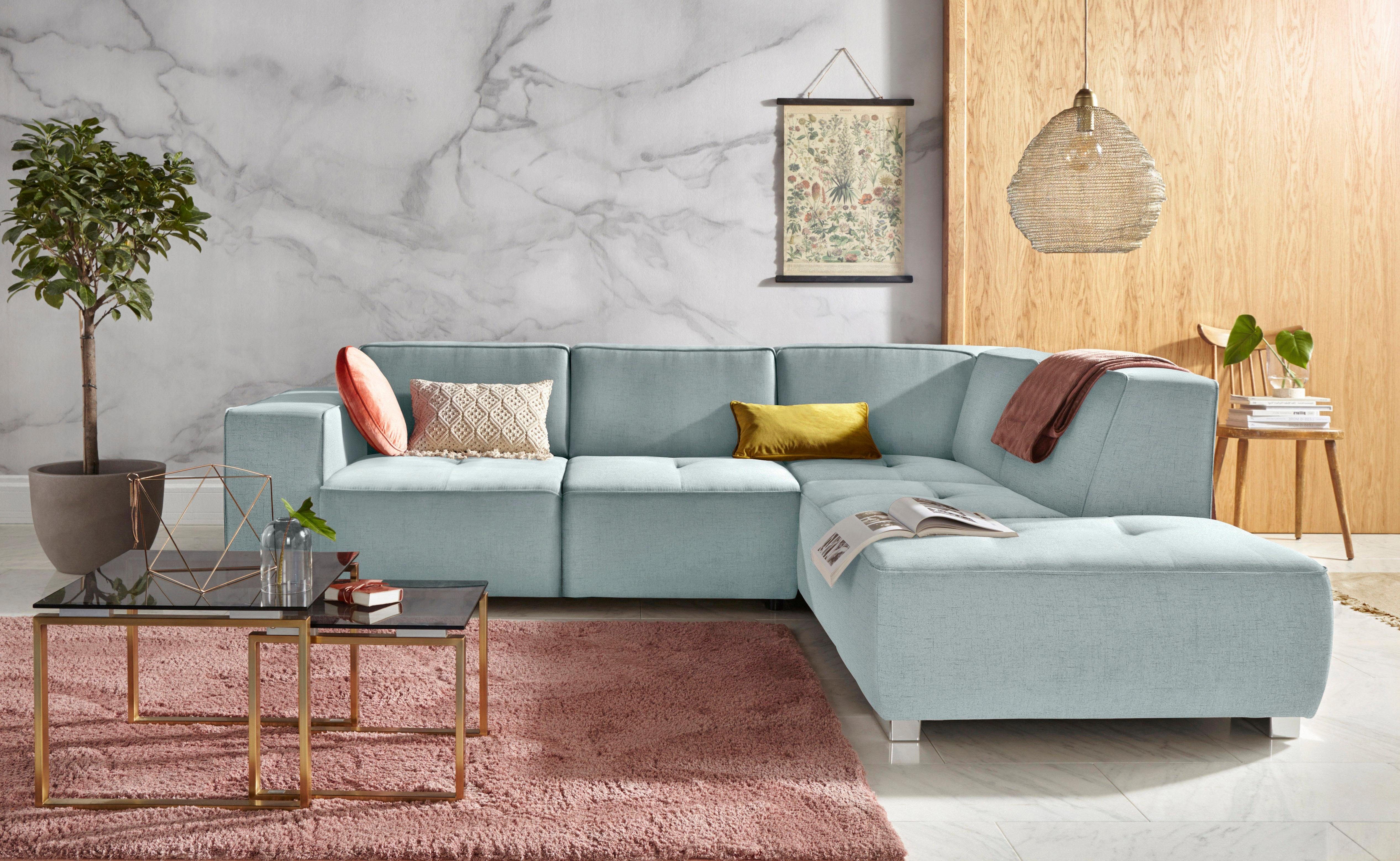 INOSIGN Ecksofa Sapporo L-Form, wahlweise Bettfunktion günstig online kaufen