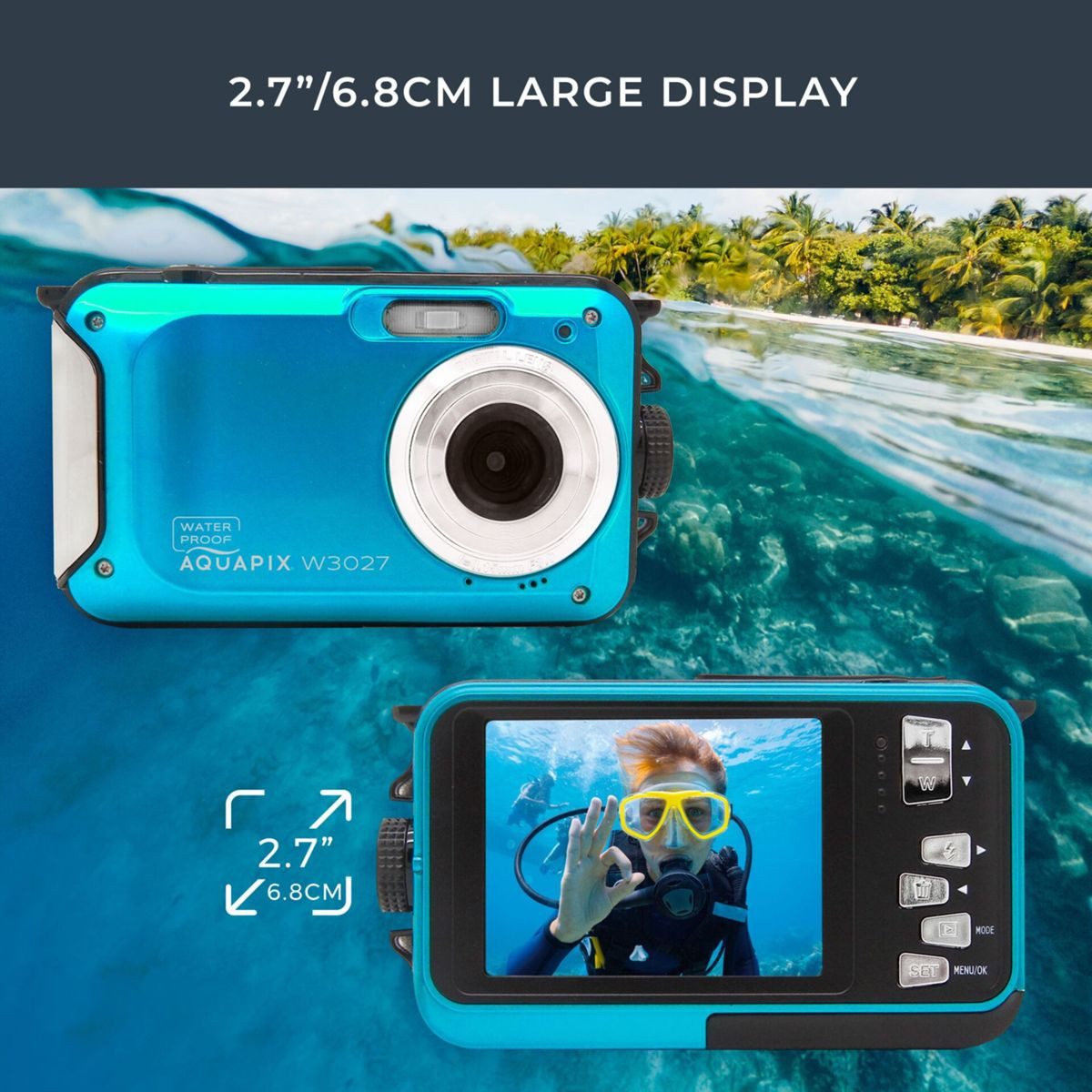 Easypix Aquapix W3027 Wave Iceblue Kompaktkamera