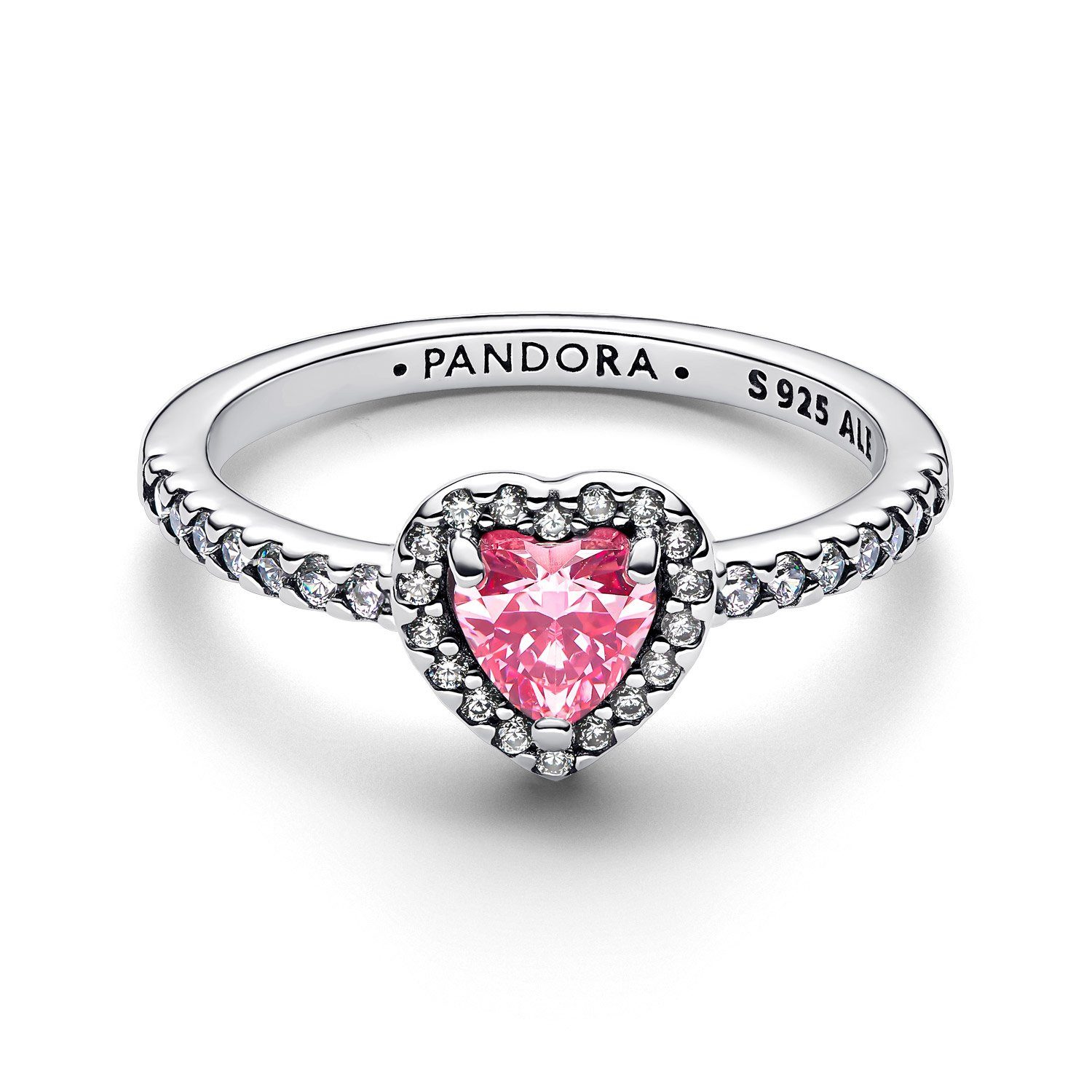 Pandora Silberring Erhabenes Herz Pink günstig online kaufen
