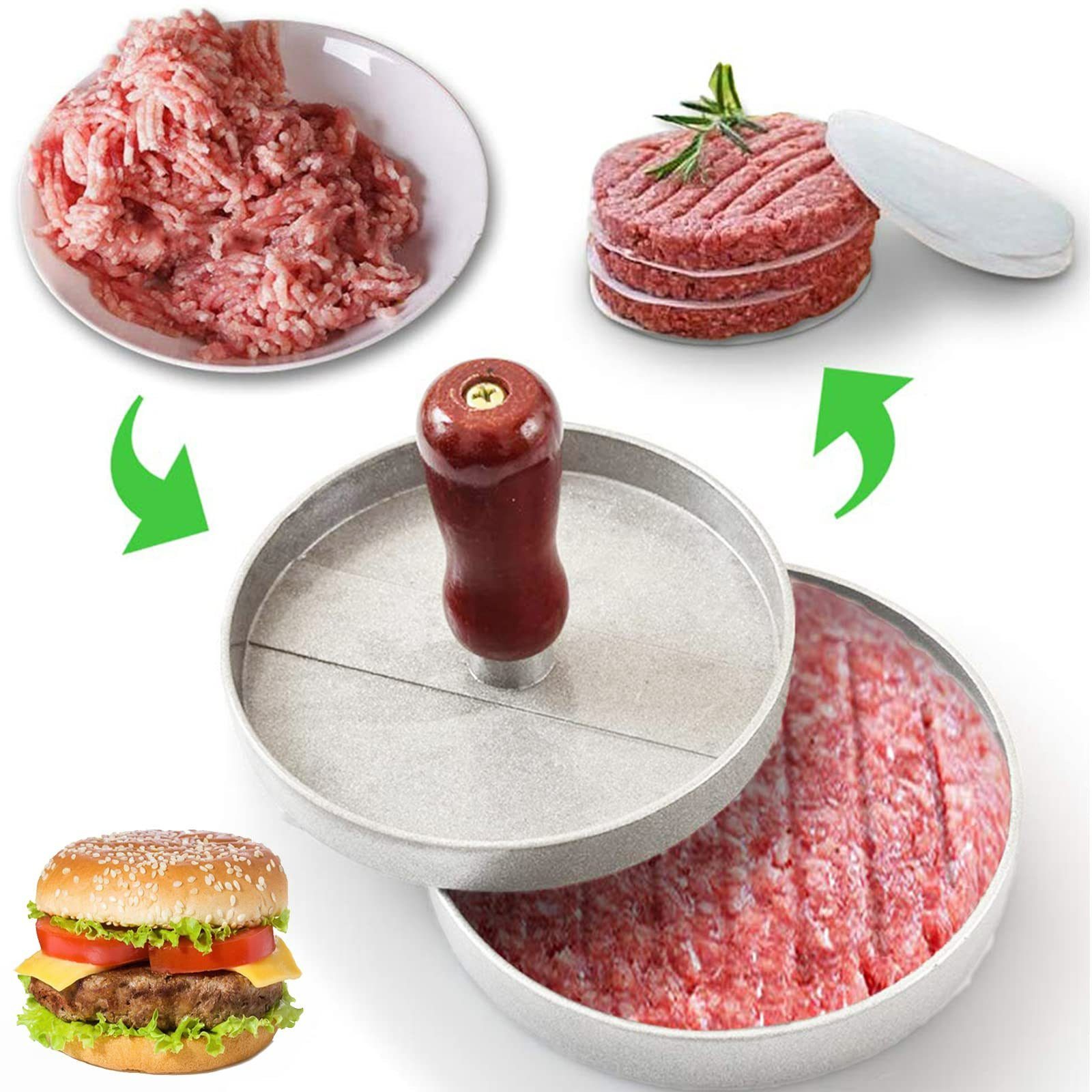 5 Stück Fleischpresse Praktisch Nützlicher Burger Patty Maker Burgerpresse