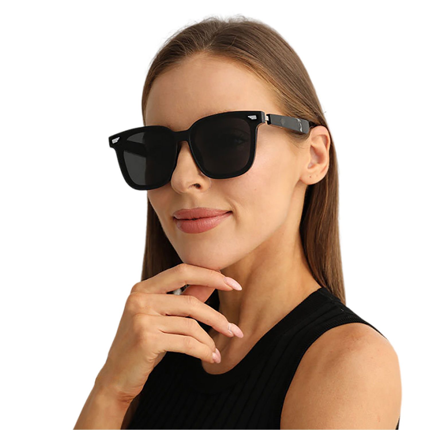 Sonnenbrille Smart Brille UV-Schutz 400 Bluetooth Fahrradbrille mit Ruffunktion