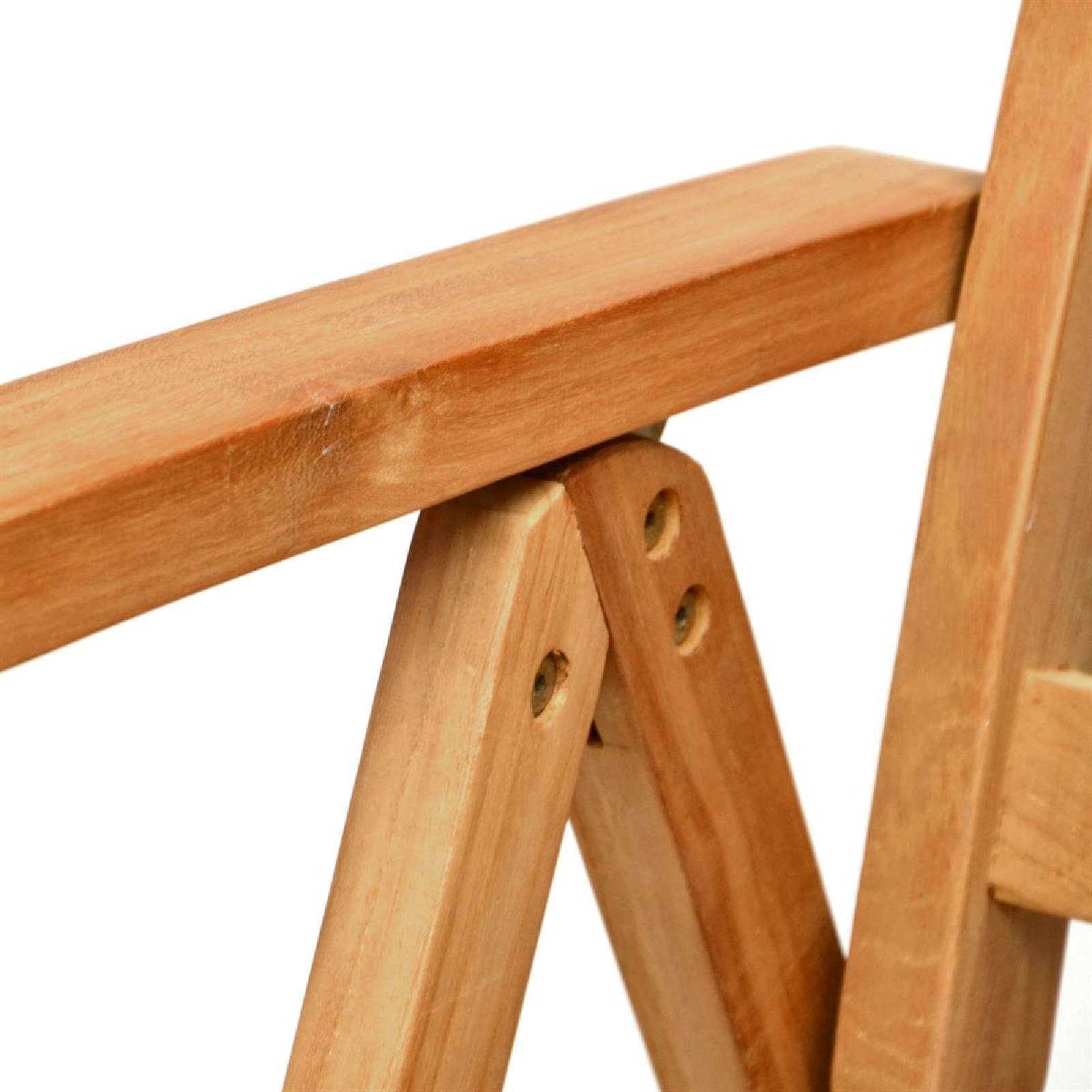 VCM Gartenstuhl Hochlehner Klappstuhl verstellbar Teak Holz