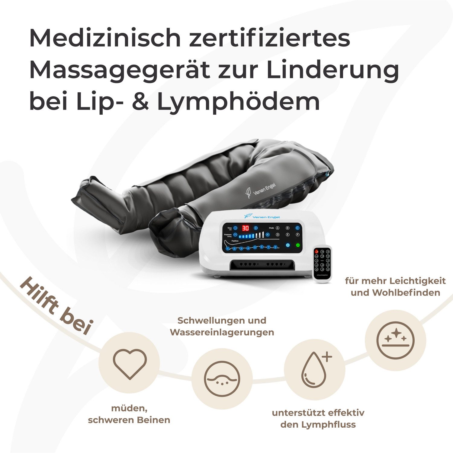 Venen Engel Massagegerät Venen Engel 8 Premium Medical mit Lymph-Flow Pants, 8 Luftkammern