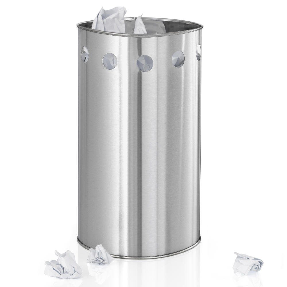 Mülleimer Papierkorb Symbolo mit Kunststoffeinsatz Mülleimer Ø 21 cm Edelstahl