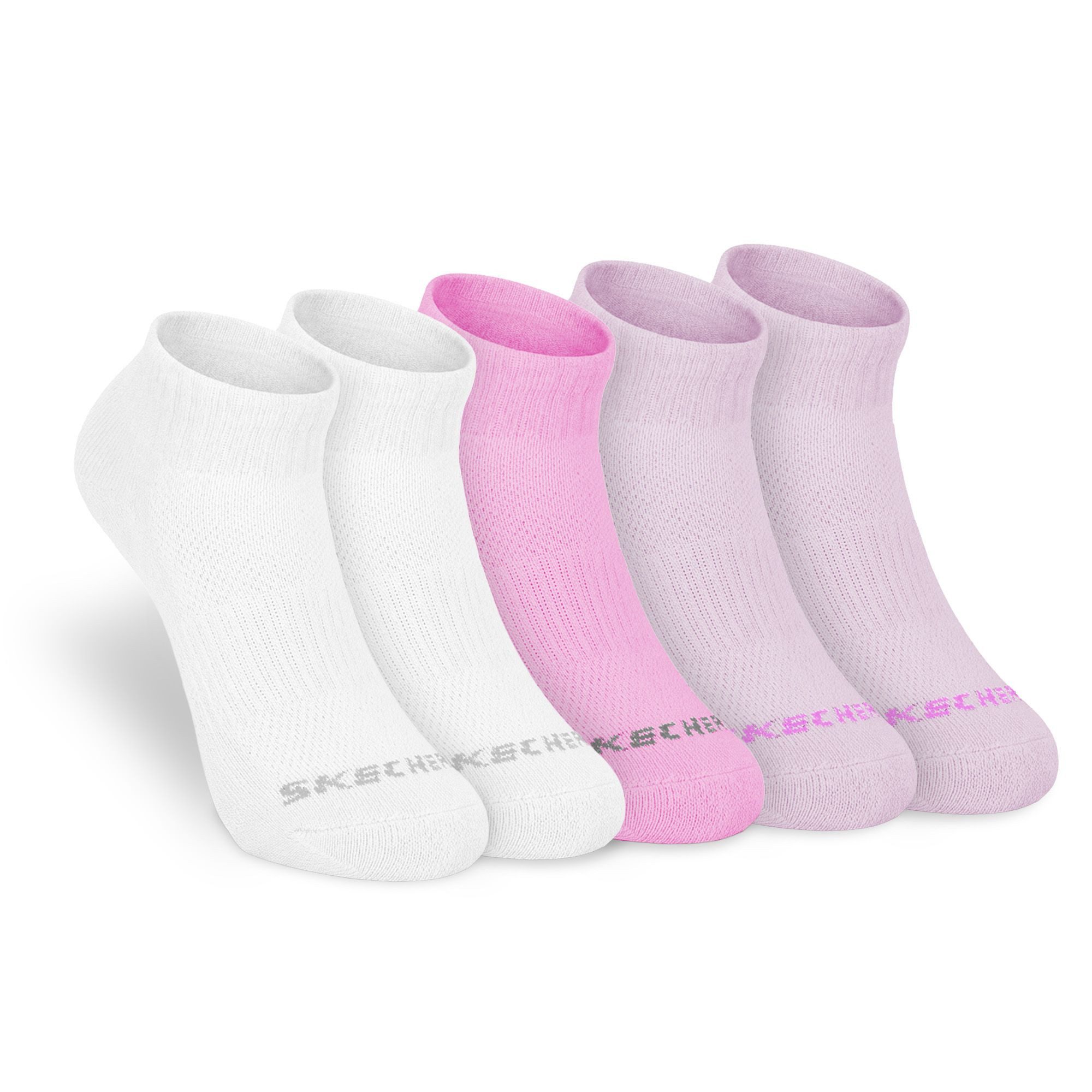 Skechers Socken Damen Multi Pack - Mesh Belüftungstechnologie (5er, 10er, 15er und 20er Pack) Robustes Material und bequemer Tragekomfort - Gepolstertes Fußbett
