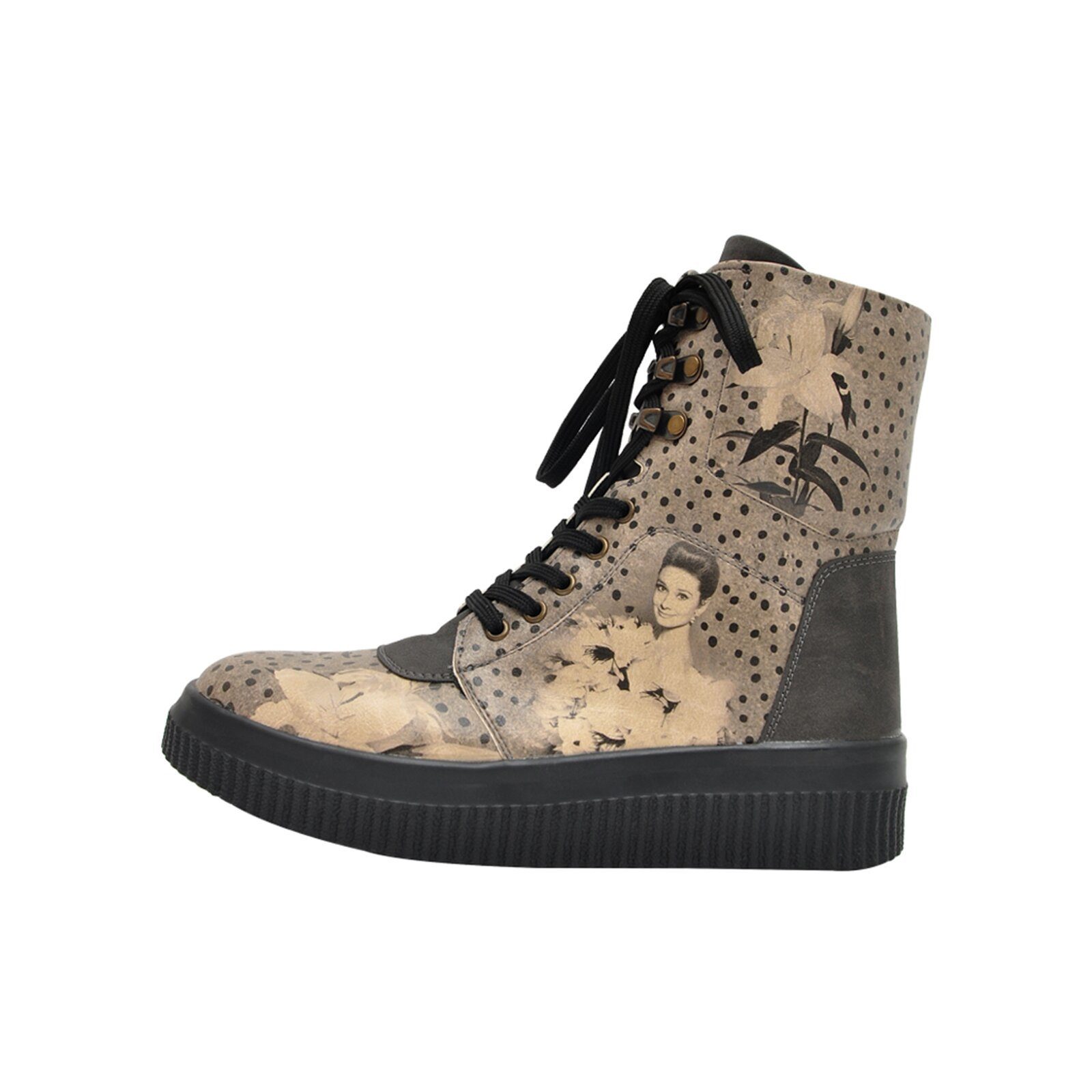 DOGO Black Dress Schnürboots Vegan