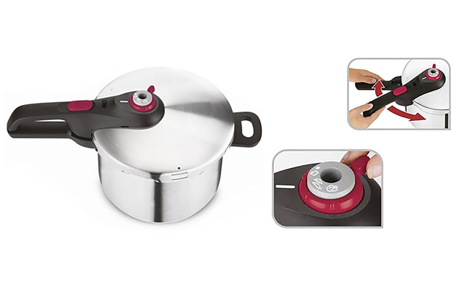 Tefal Schnellkochtopf »Tefal P2530750 Secure 5 Neo Schnellkochtopf  (Fassungsvermögen: 6 Liter) Edelstahl«, Cromargan® Edelstahl Rostfrei 18/10  online kaufen | OTTO