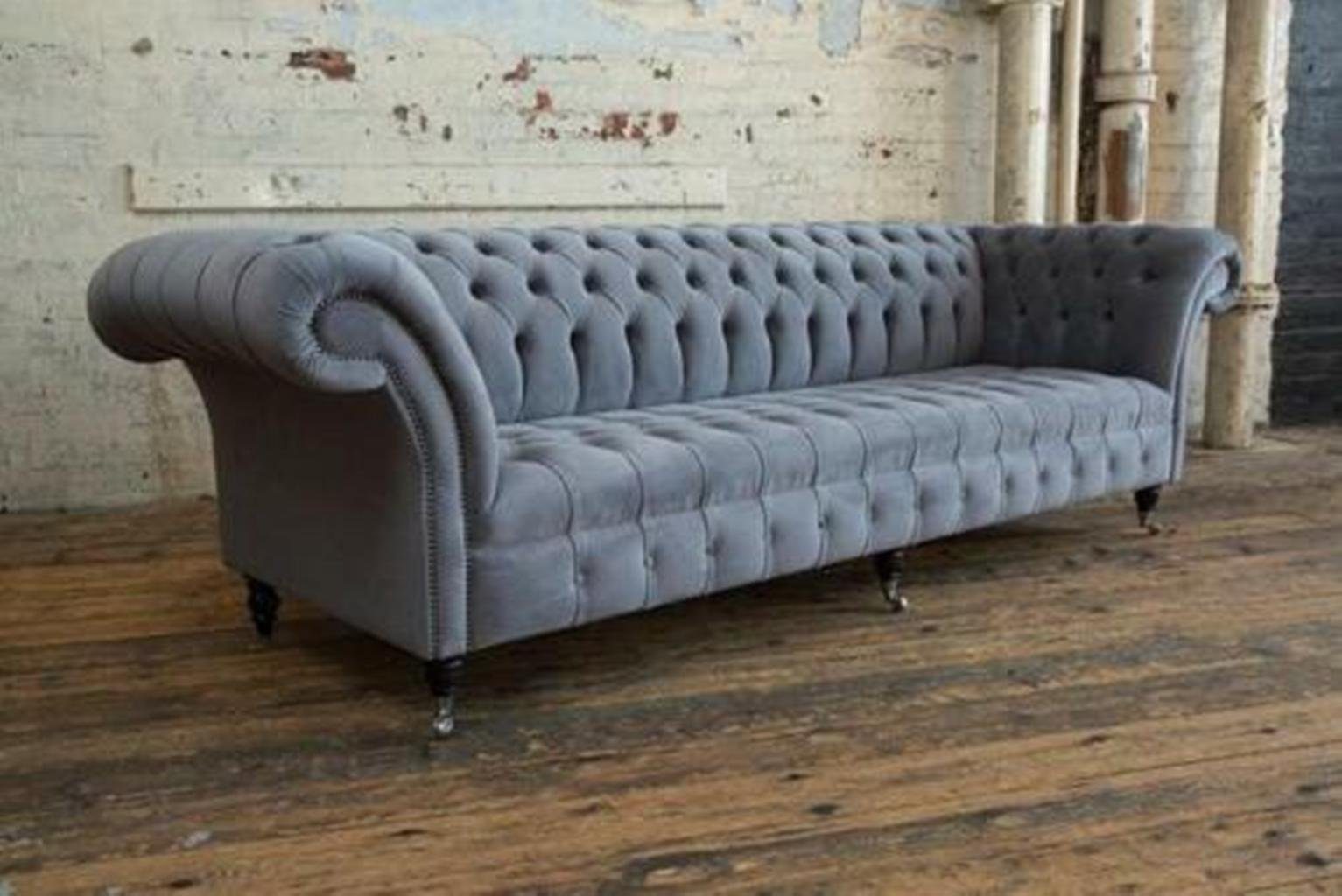 JVmoebel Chesterfield-Sofa, Design Sofa 4 Polster Klassische Luxus Sitzer Couch