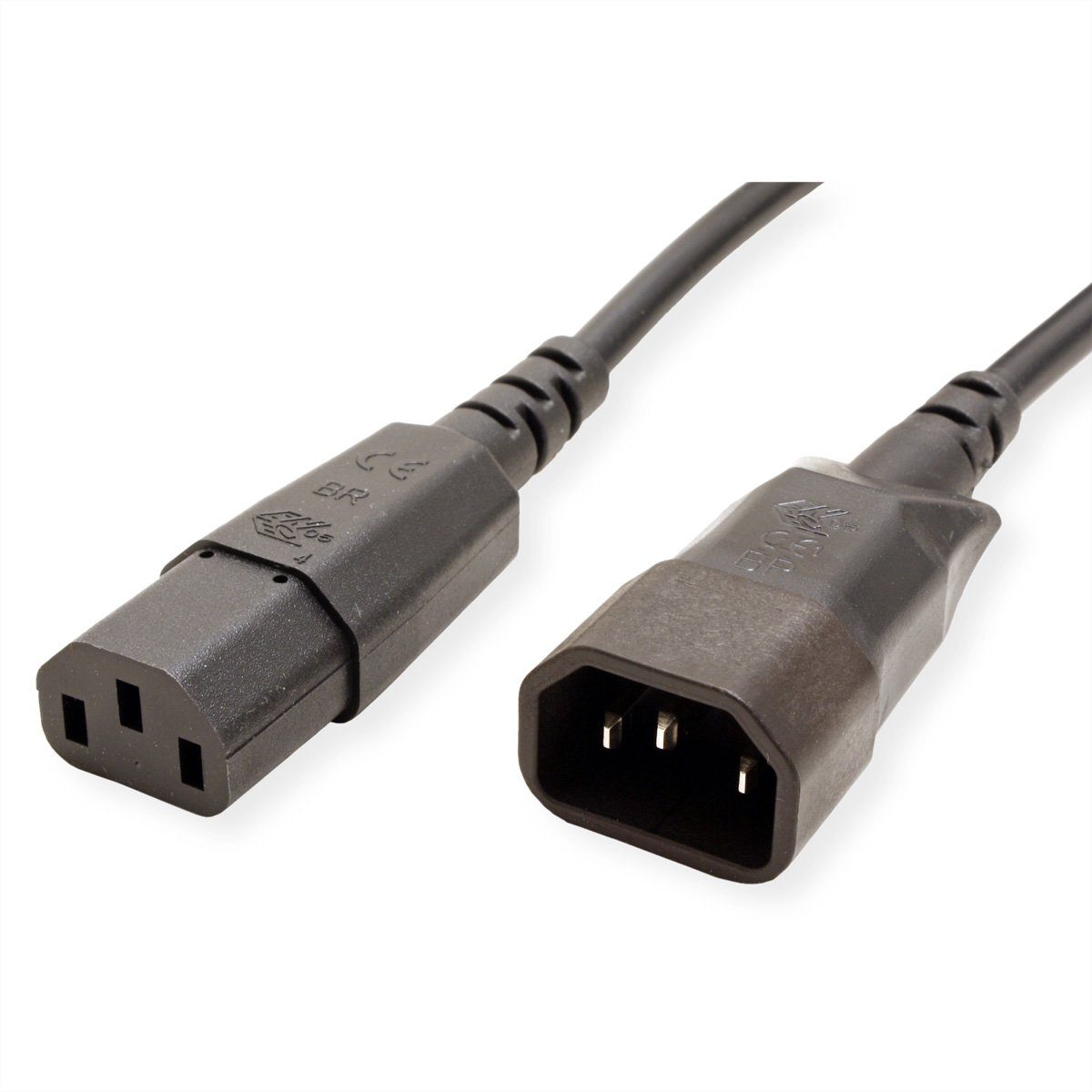 Kabel Kaltgeräte, C13-C14 (Stecker), Stromkabel, Weiblich Männlich 10A C13, cm) IEC320 C14, (Buchse) Kaltgeräte, Kaltgeräte IEC320 Bachmann (100.0 10A